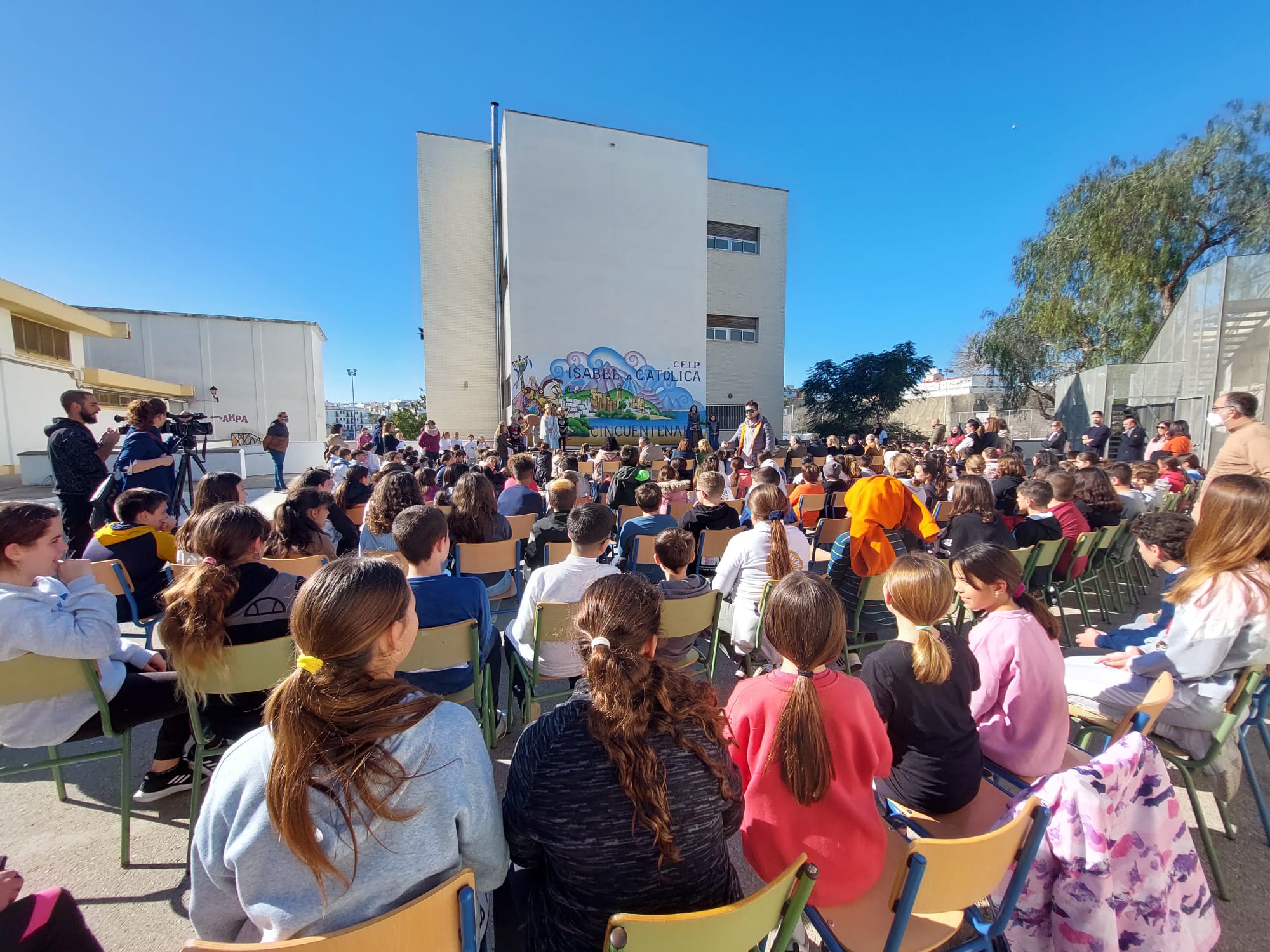 Ambiente en el colegio de Chiclana. 