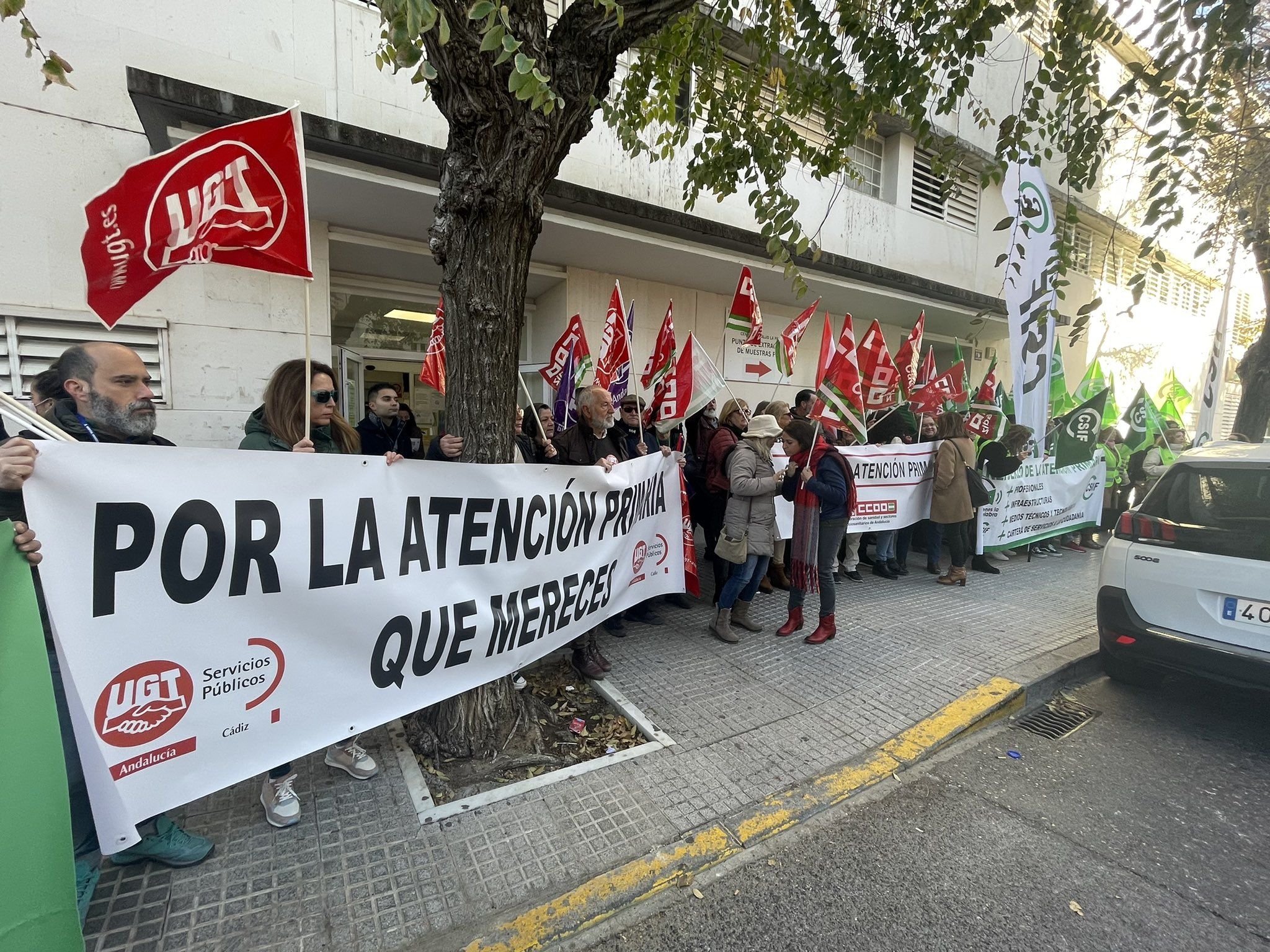 Imágenes de las protestas de los sindicatos en Cádiz.