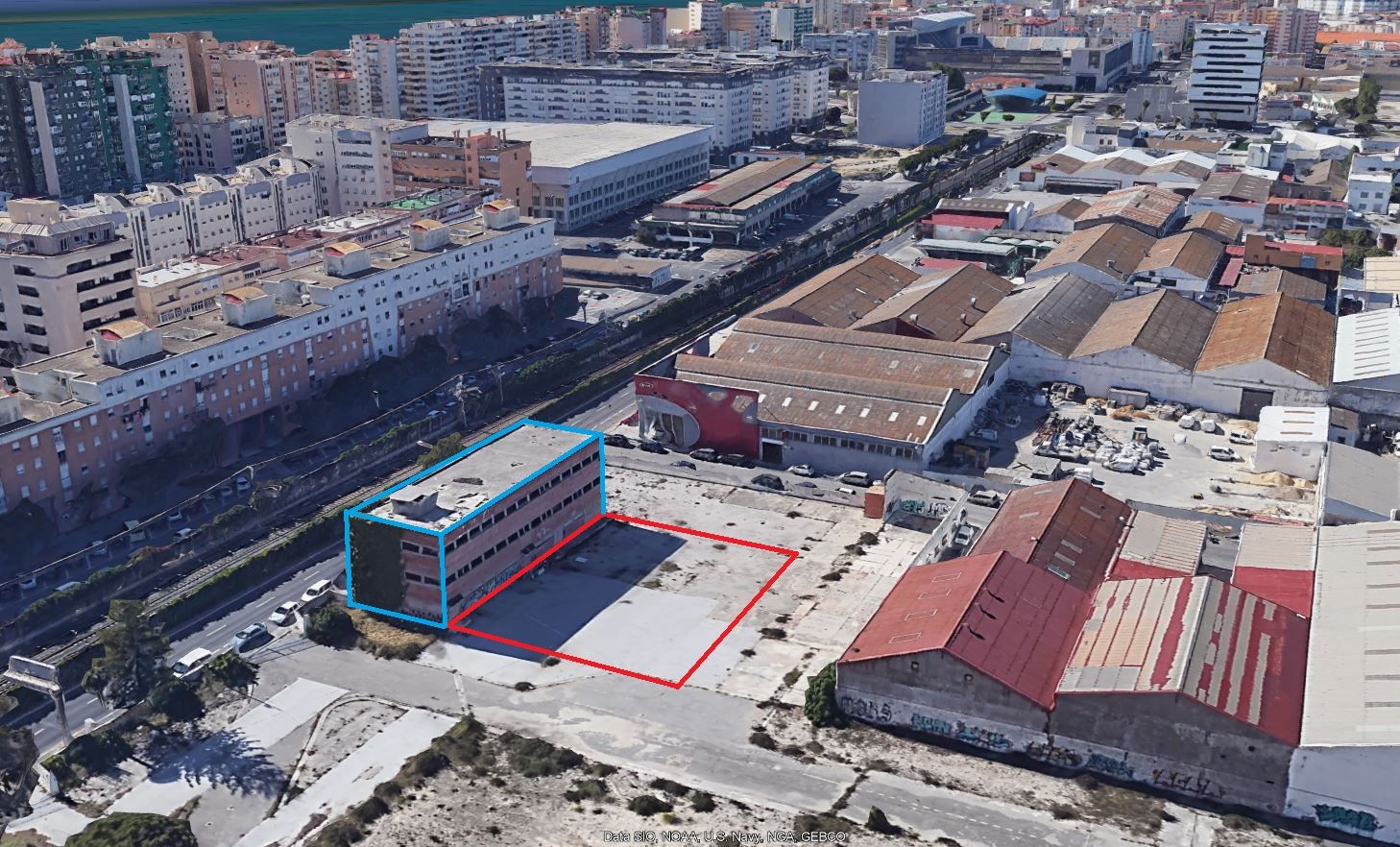 Lugar donde se ubicará el nuevo hotel en la Zona Franca de Cádiz.