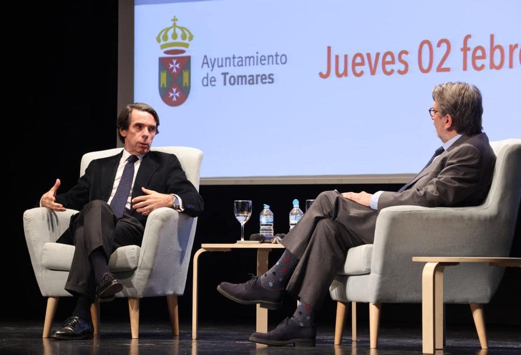 Aznar, este pasado jueves en Tomares.