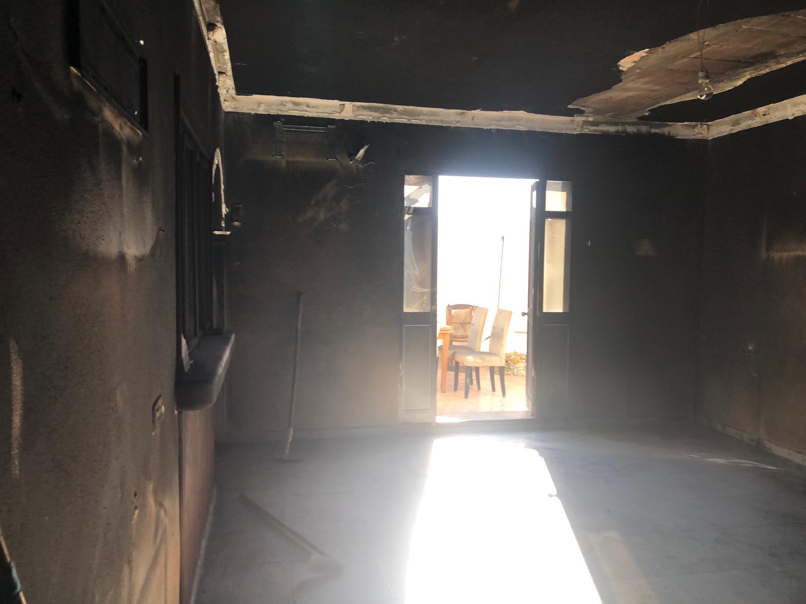 Así han quedado las habitaciones tras el incendio. 