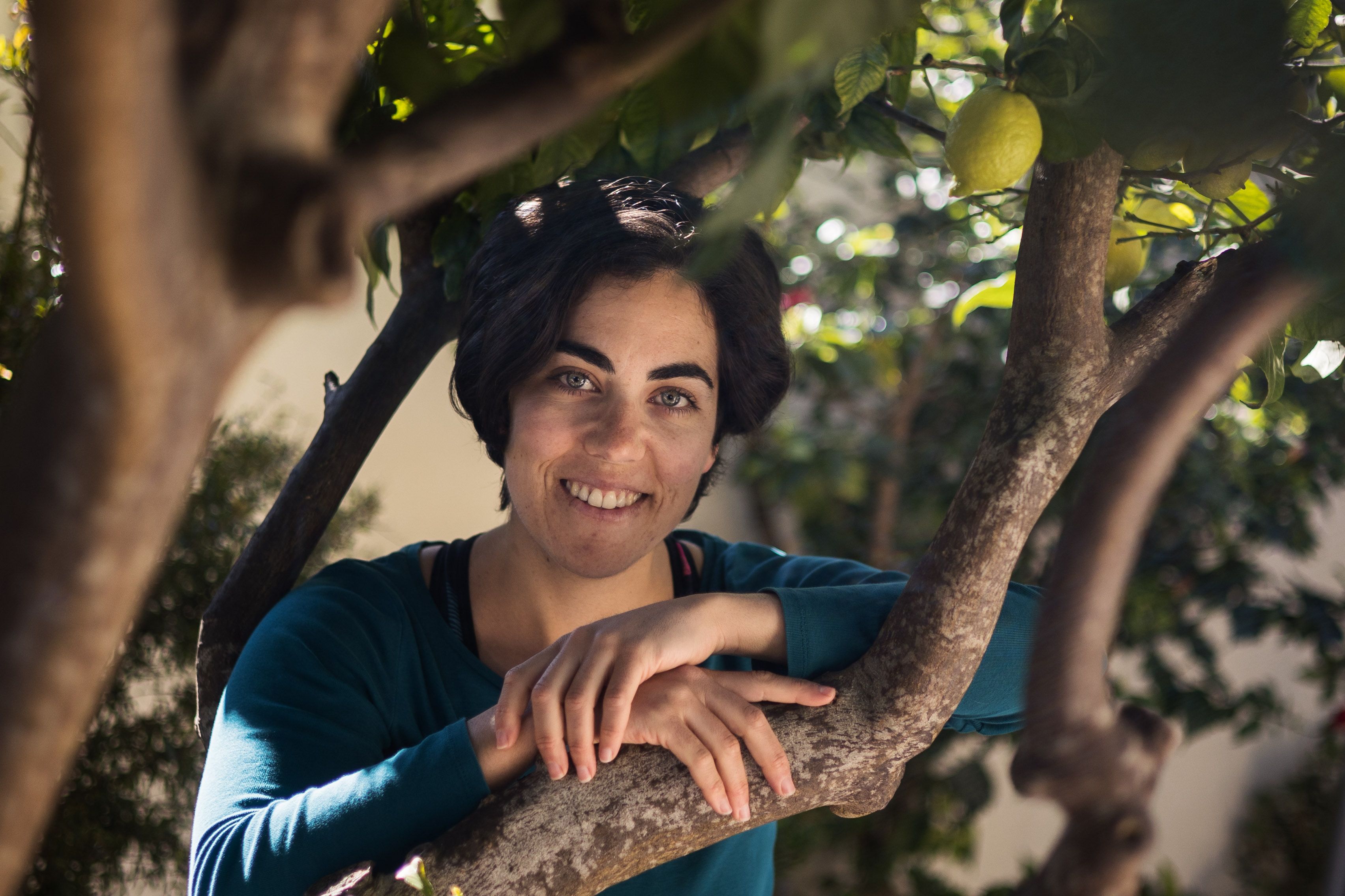 Julia Moreno Peña, posa tras la entrevista. MANU GARCÍA