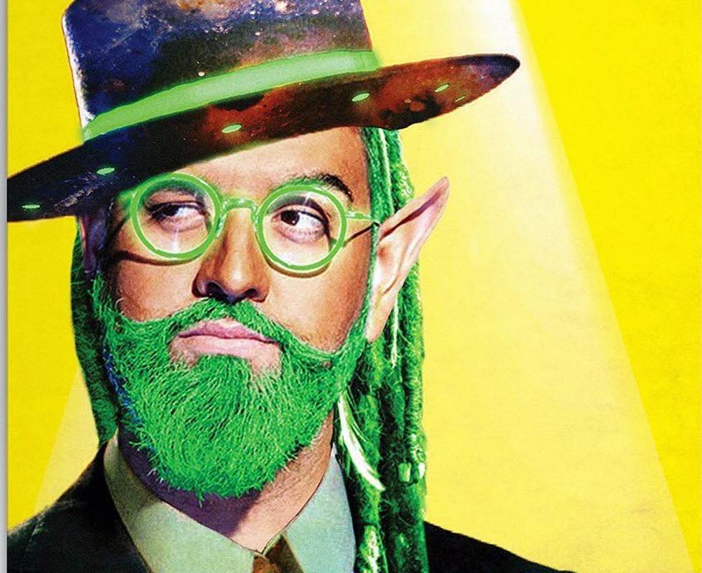 Manu Sánchez, en el cartel de su último espectáculo.