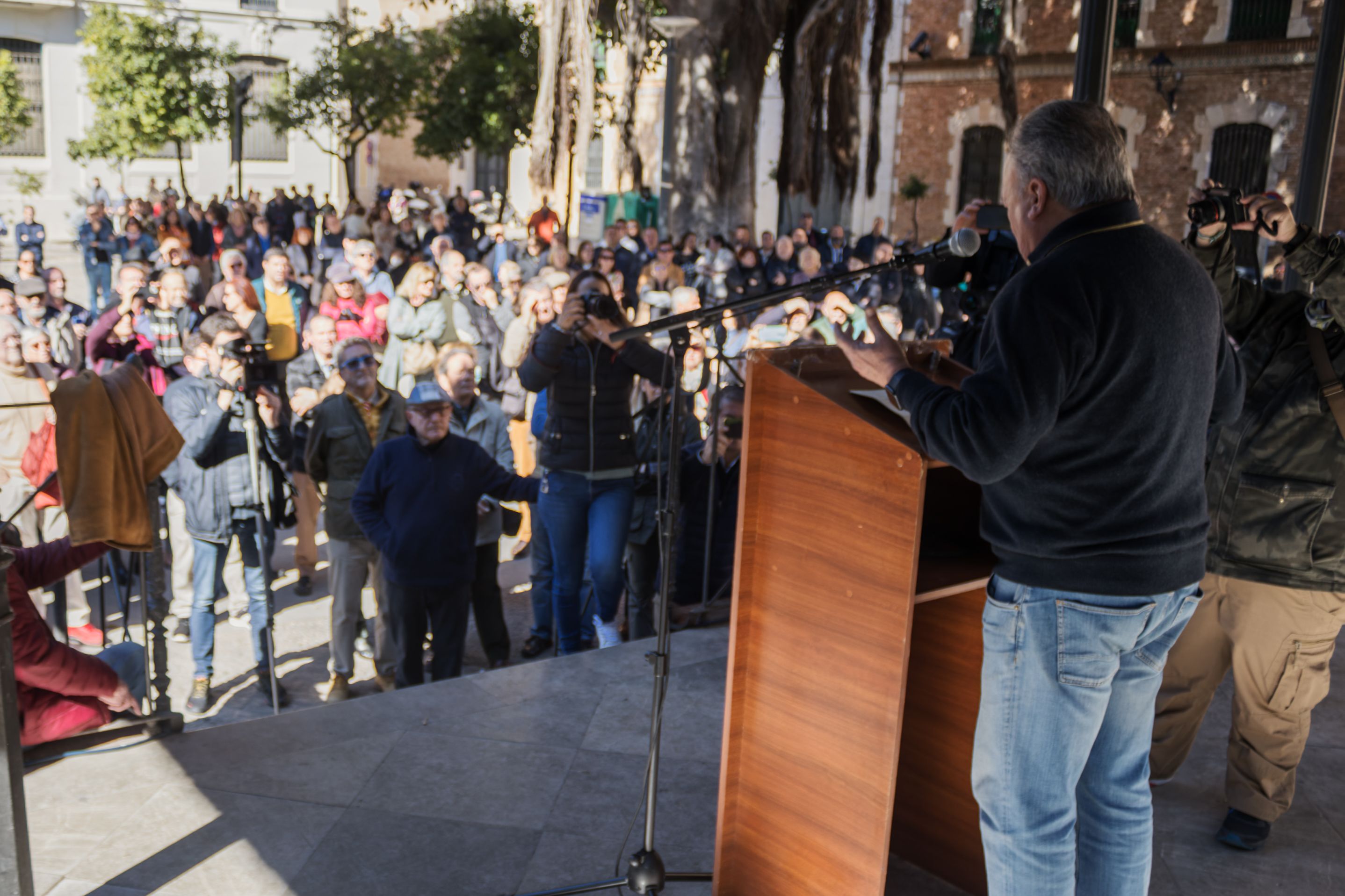 Concentración de la plataforma pro-indulto de Pacheco