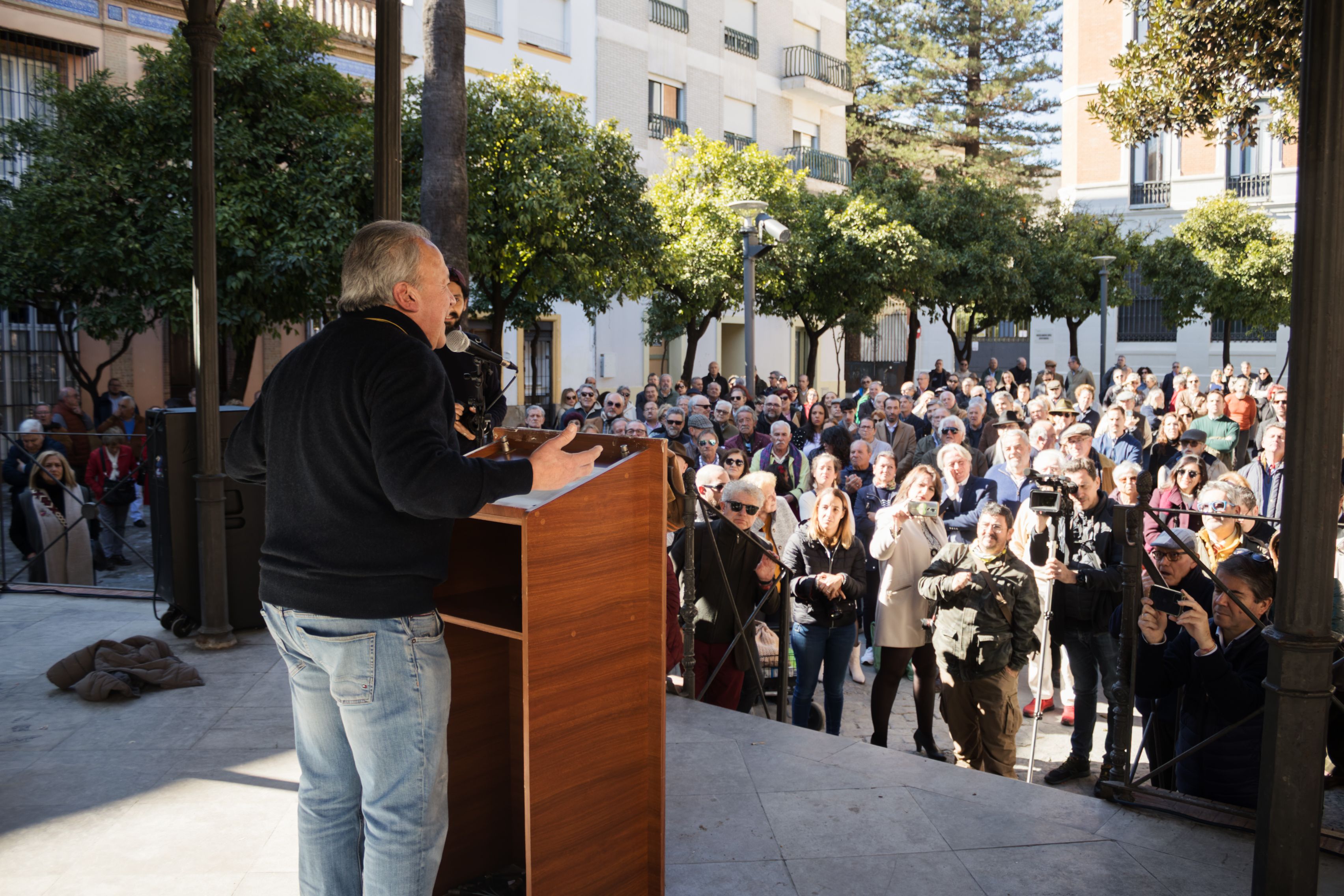 Un instante de la intervención de Pedro Pacheco.