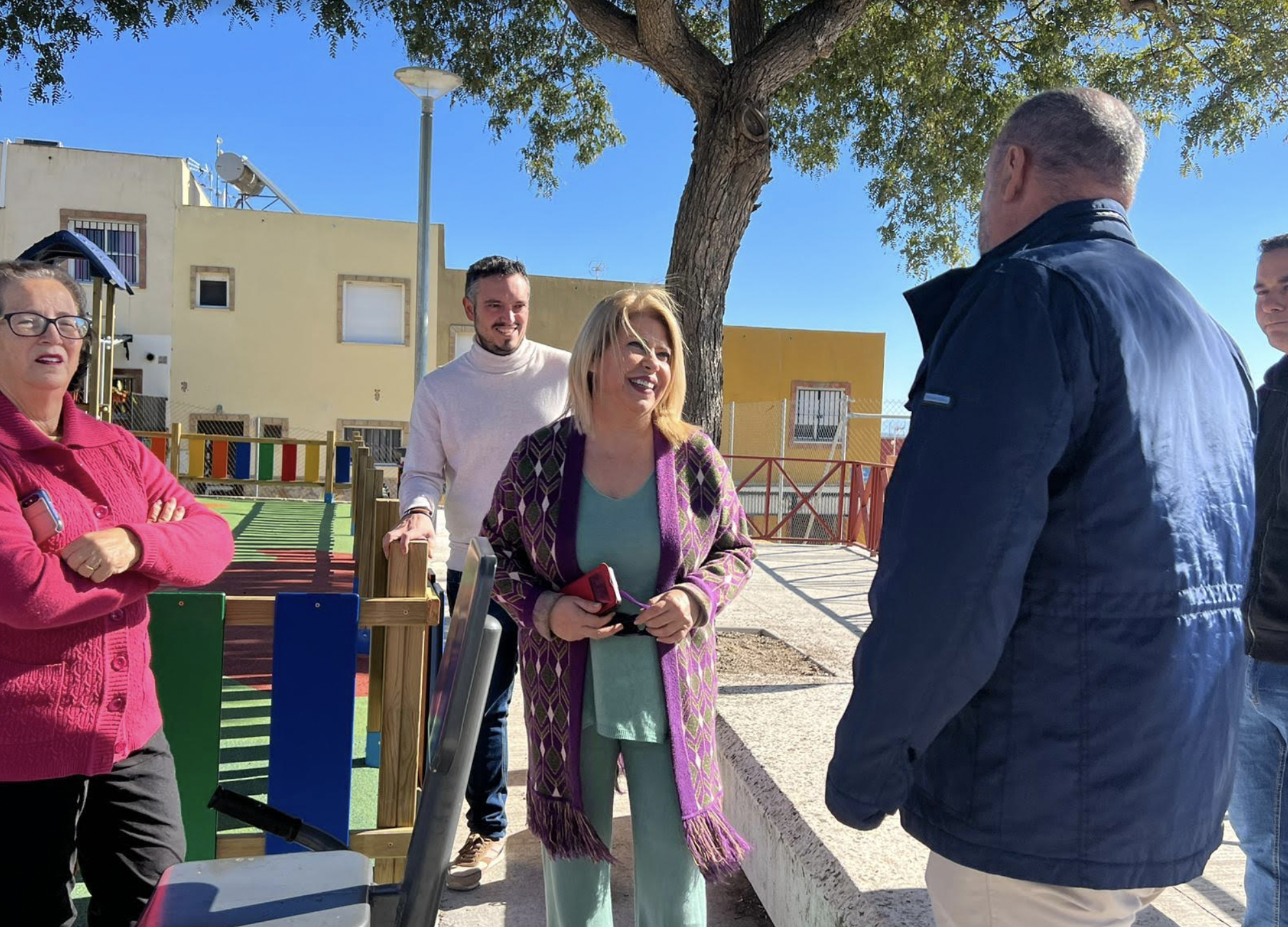 Inauguración de uno de los parques infantiles en barriadas rurales de Jerez.