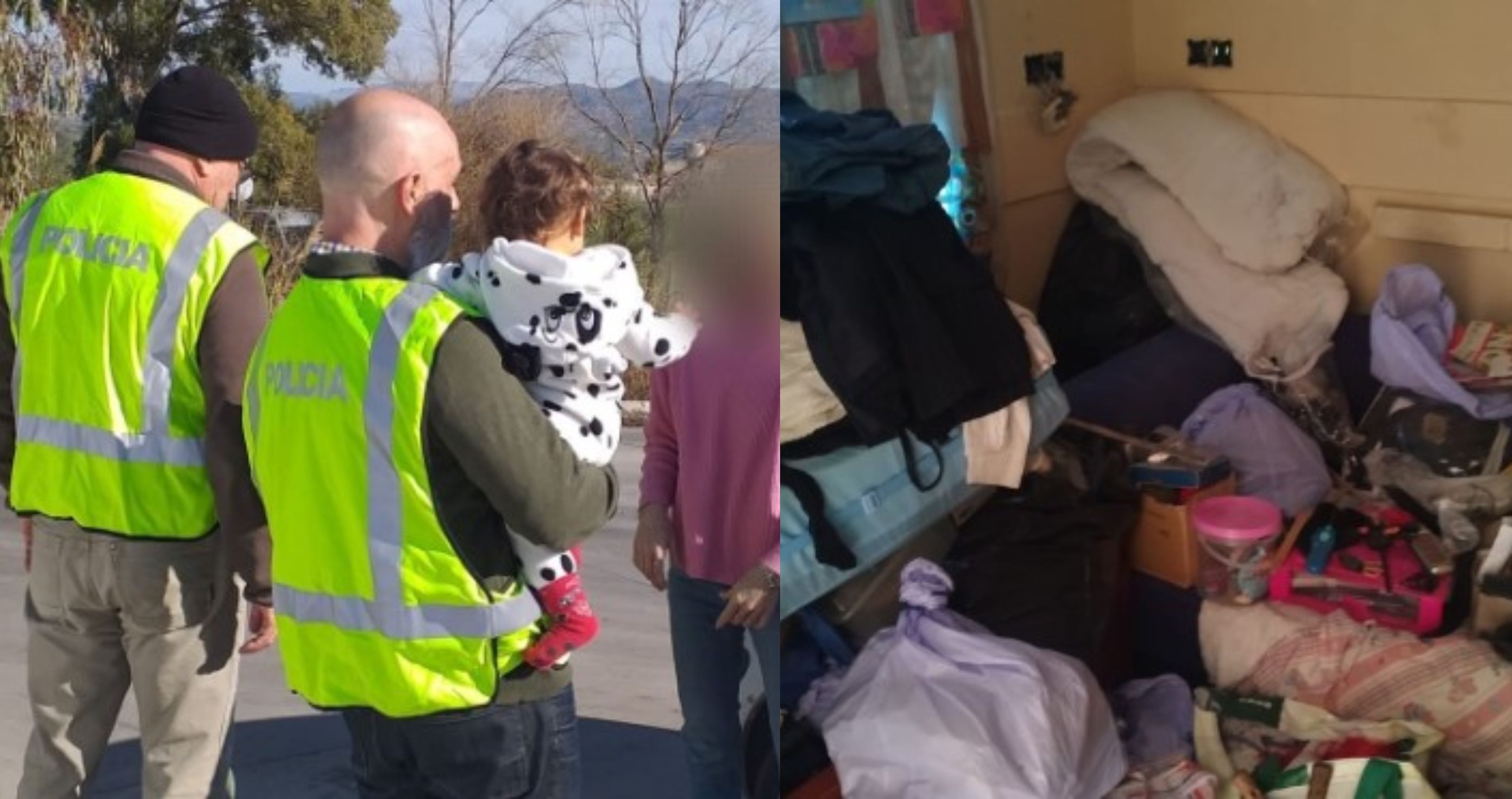 Imágenes del lugar donde vivía en el bebé en Málaga