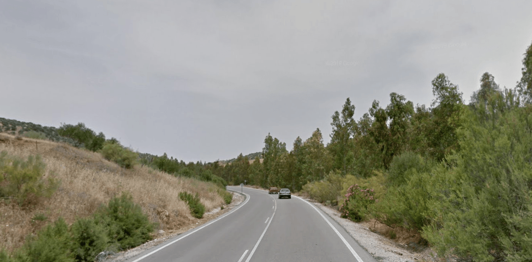 Una captura del punto kilométrico donde tuvo lugar el accidente.