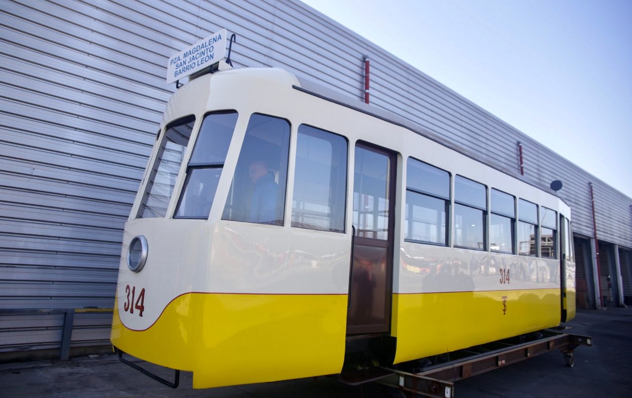 Tranvía 314 de Sevilla, recuperado por el Ayuntamiento.
