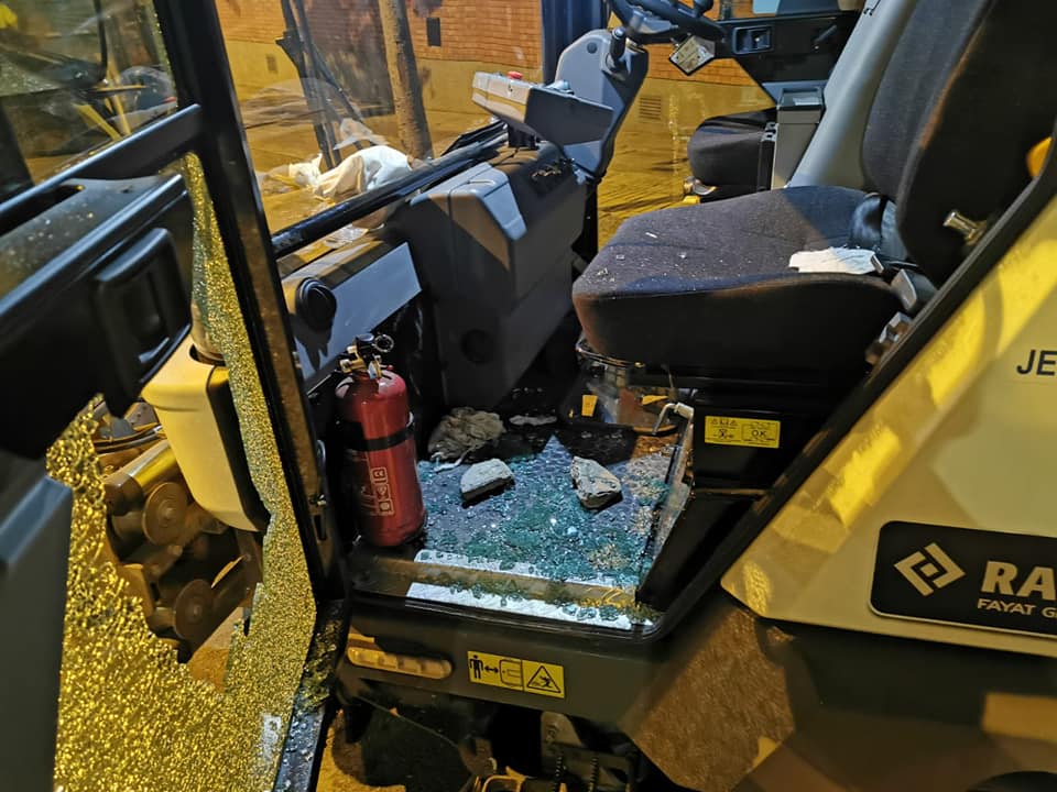 Barredora atacada en la zona Norte.