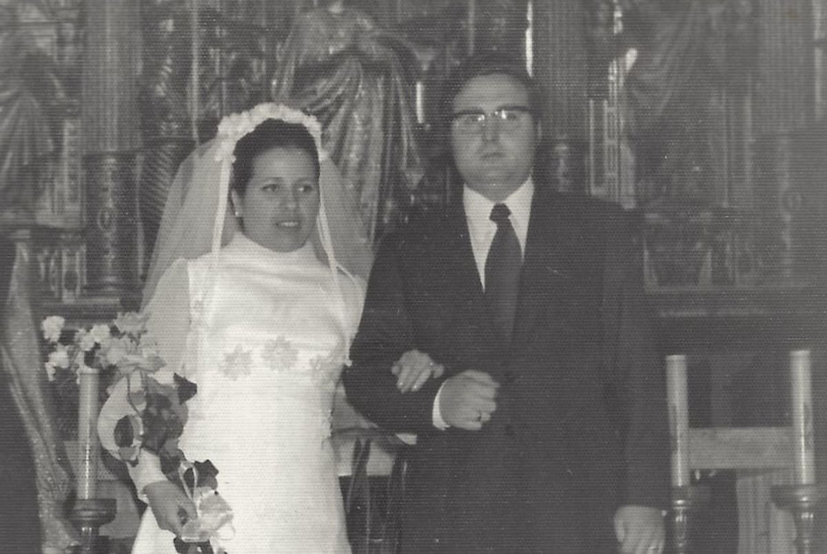 Rafaela y Emilio se casaron el 6 de febrero de 1973.