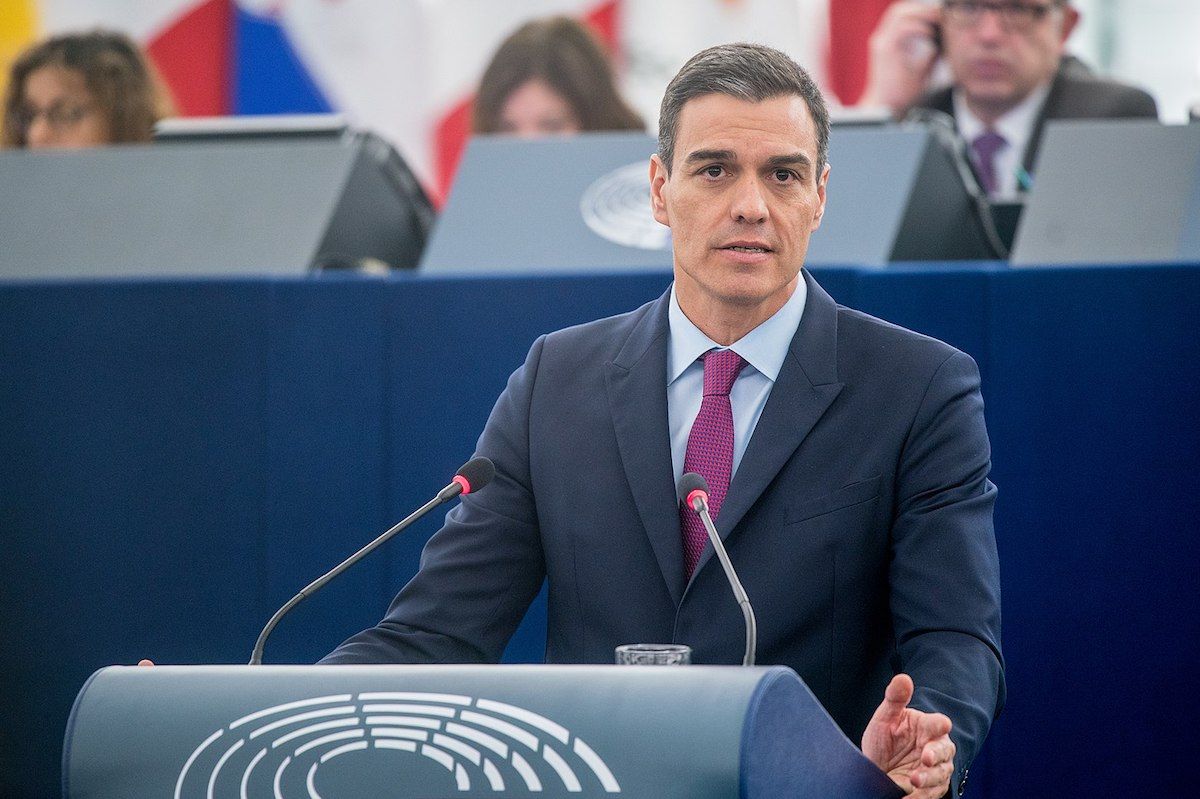 Pedro Sánchez, en una imagen del Parlamento Europeo.