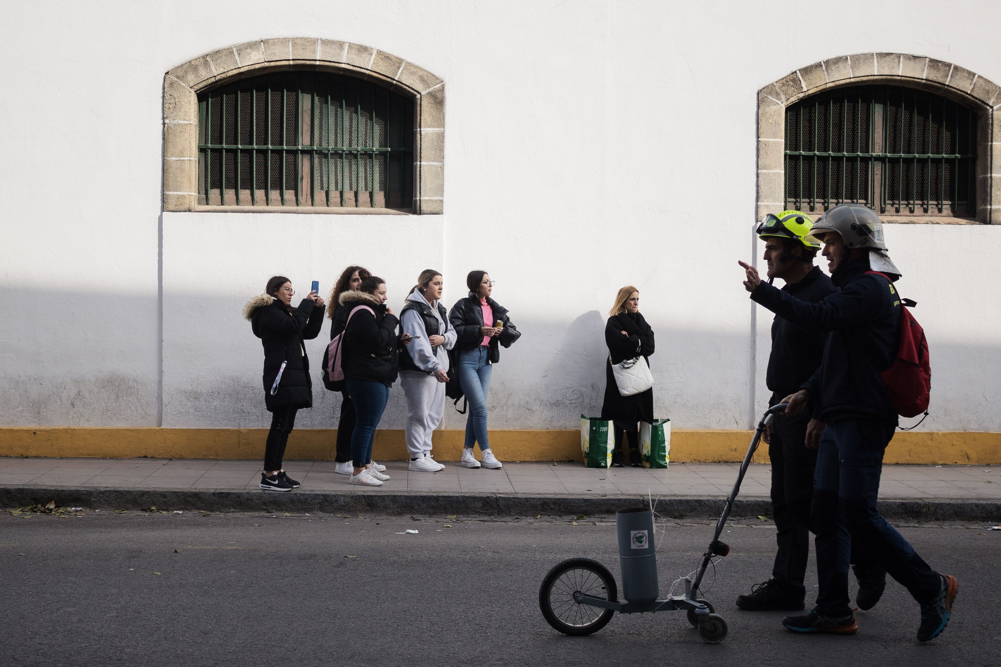 Manifestación del cuerpo de bomberos de Cádiz por una RPT justa.