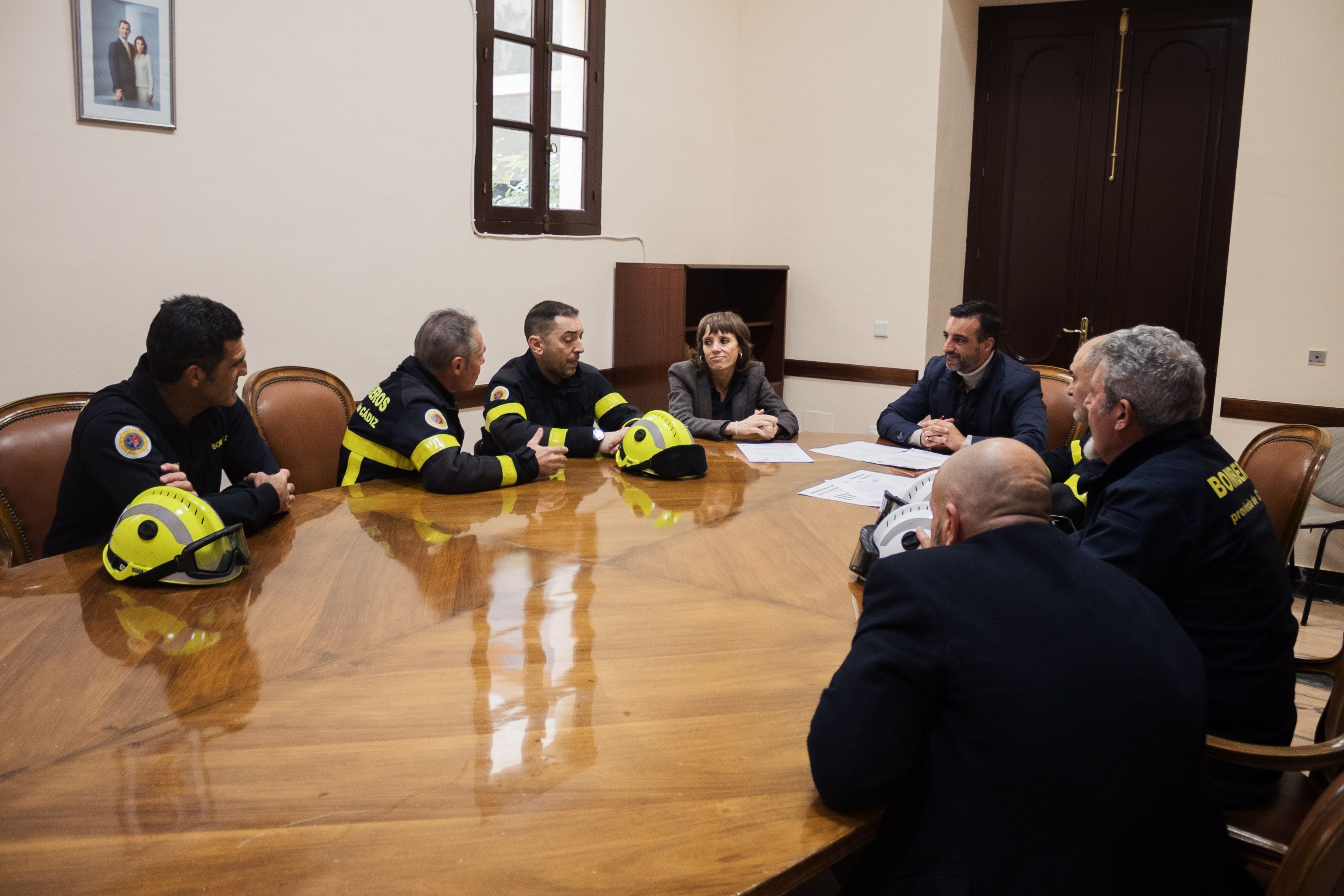 Manifestación del cuerpo de bomberos de Cádiz por una RPT justa.