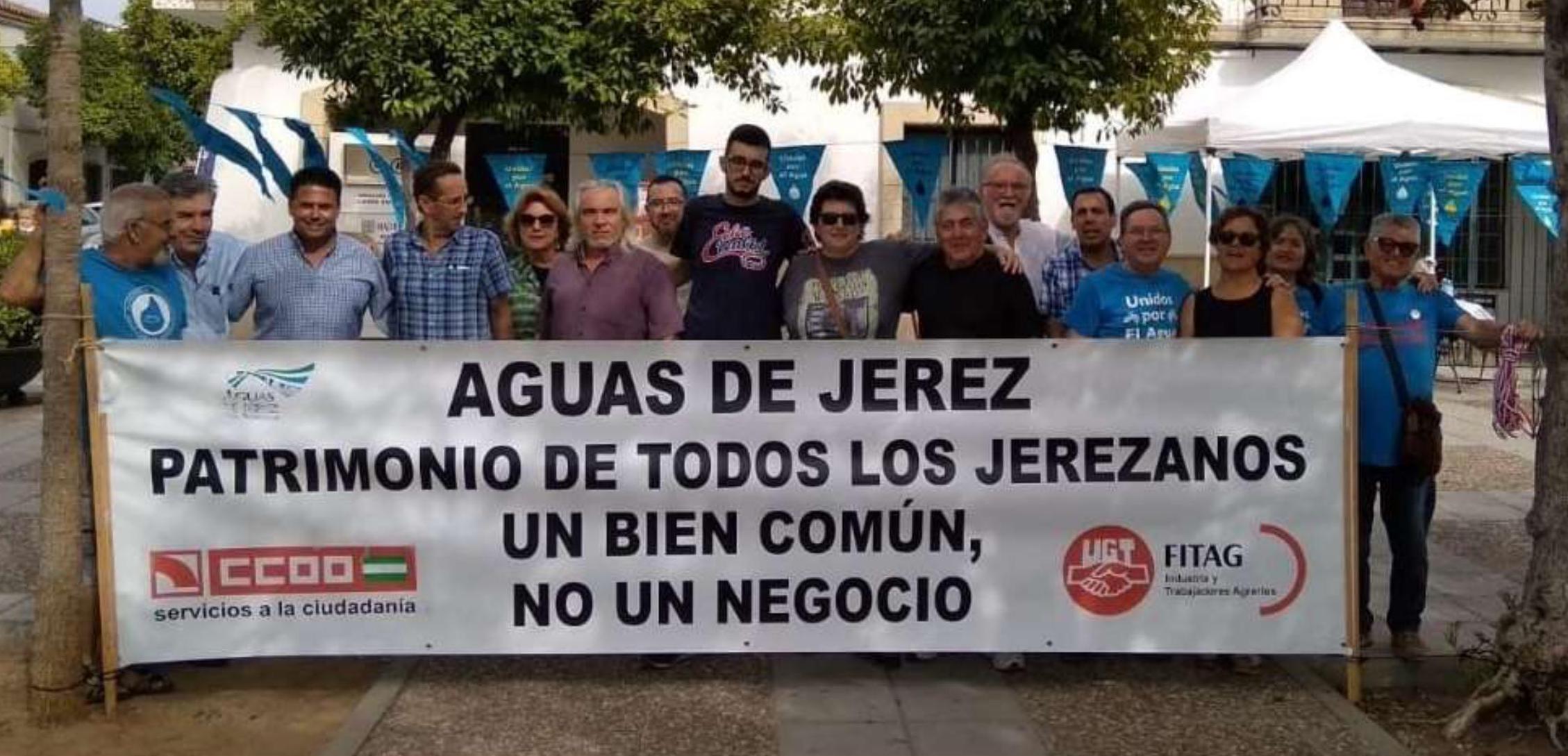 Concentración en favor del agua pública celebrada en Guadalcacín.