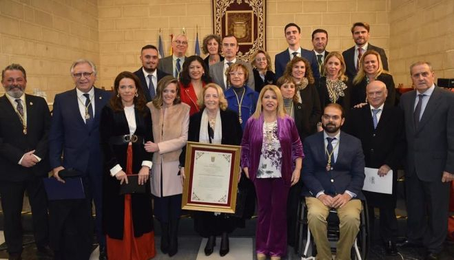 La Corporación municipal, tras el pleno extraordinario.