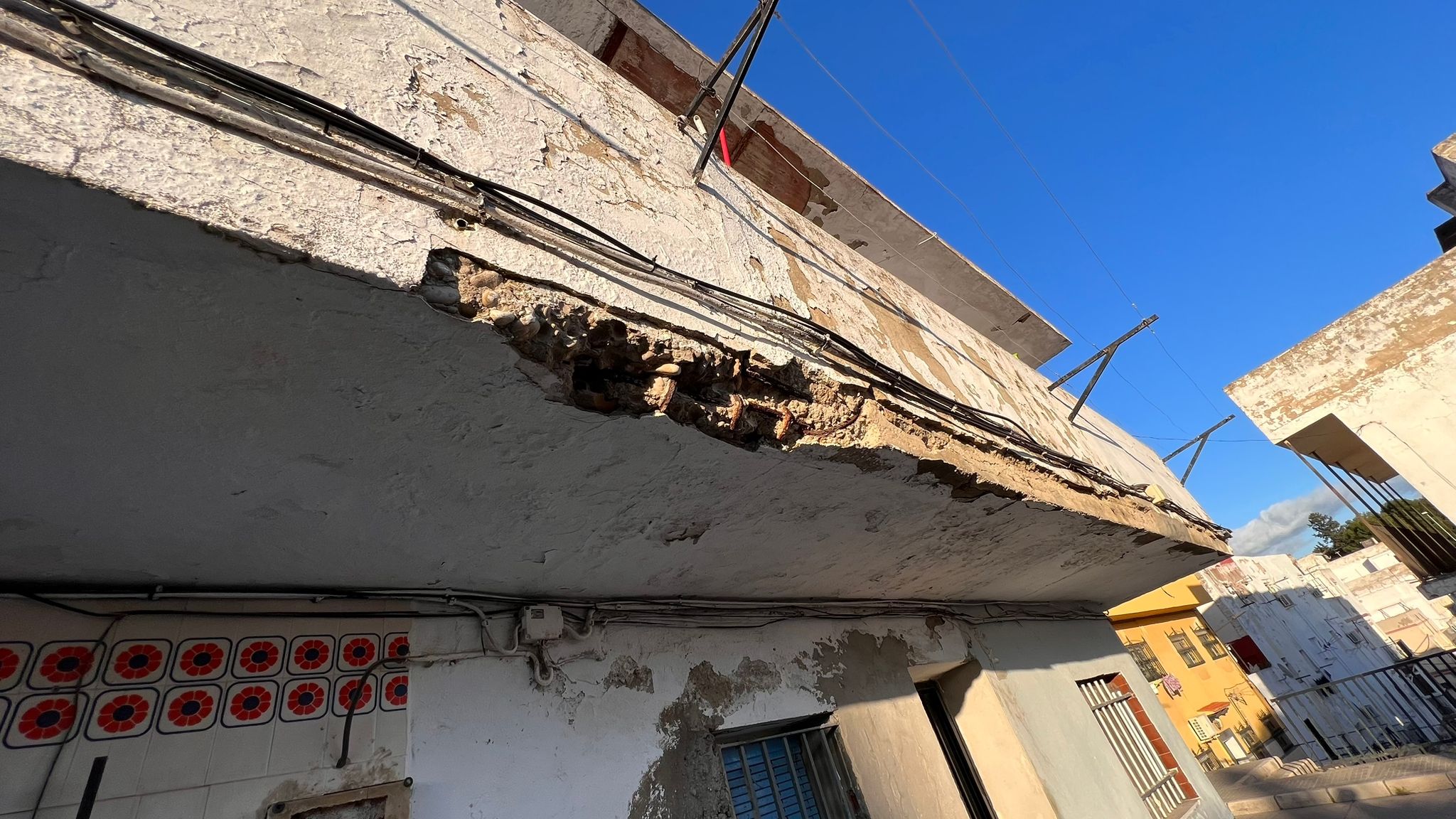 Preocupación en la barriada del Agrimensor por el estado de muchas viviendas.