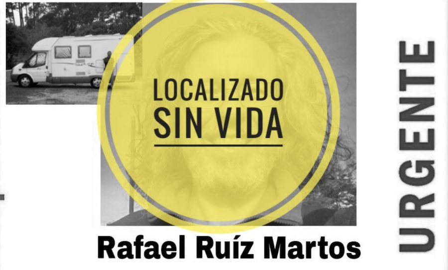 Rafael ha sido encontrado sin vida.