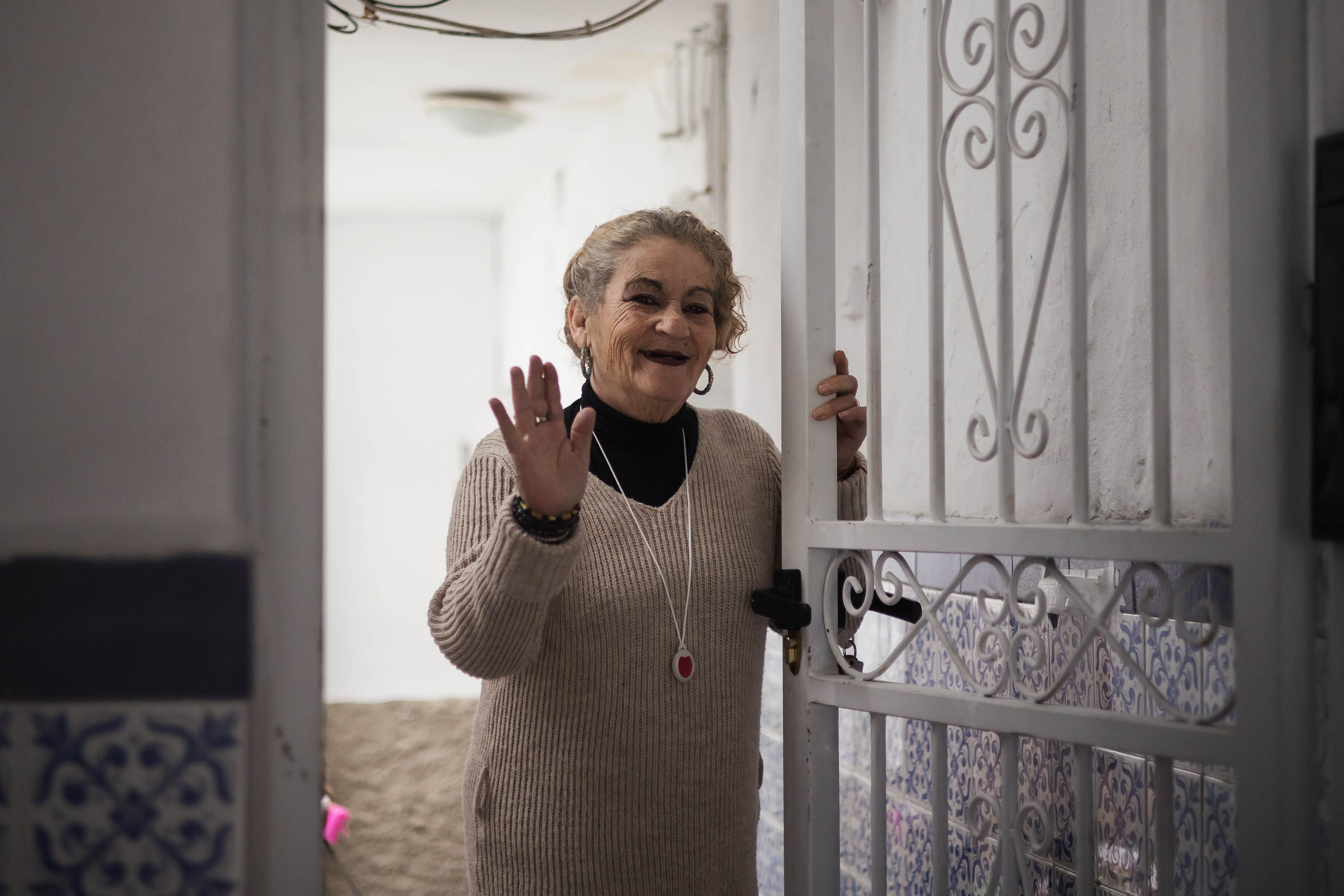 María del Carmen no pierde la sonrisa, pese a todo. 