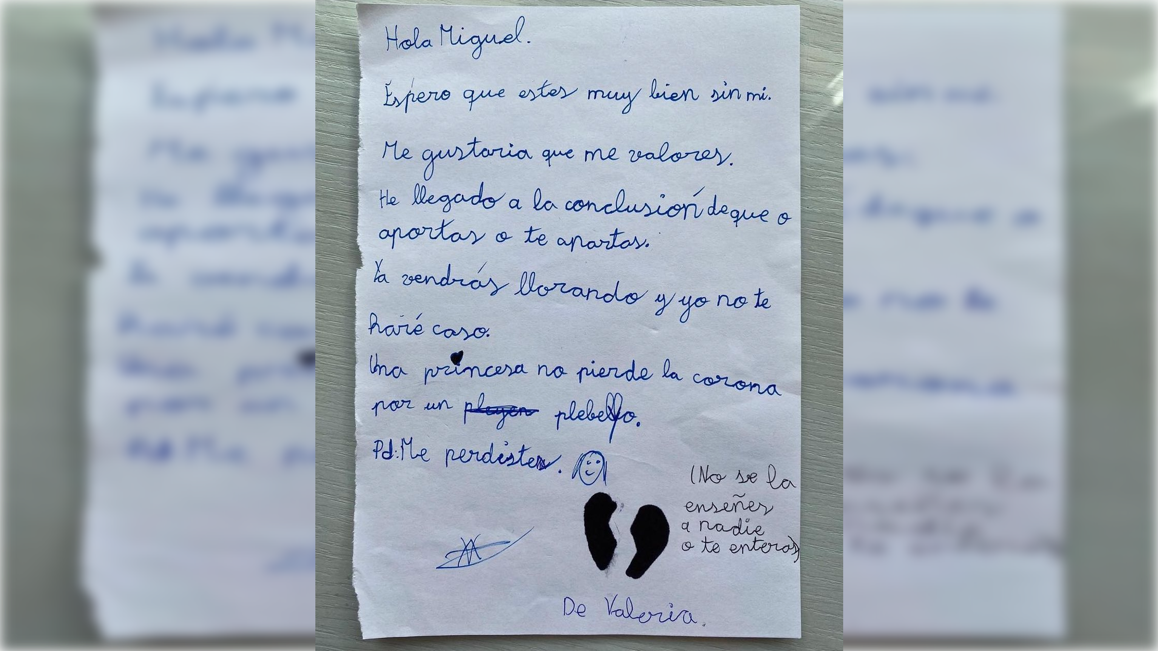 La simpática carta de una niña de siete años. 