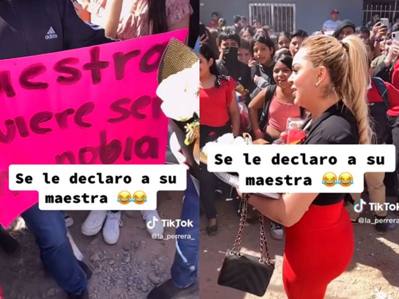 Un niño se declara a su maestra por San Valentín y se hace viral cómo le rompen el corazón.