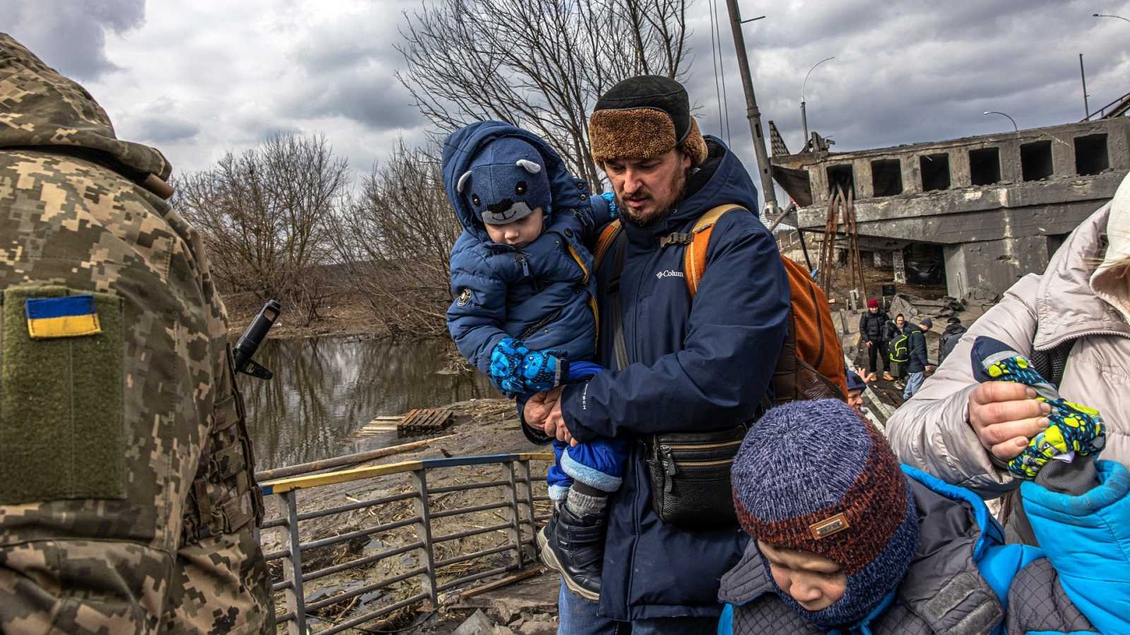 Los niños de la guerra de Ucrania.