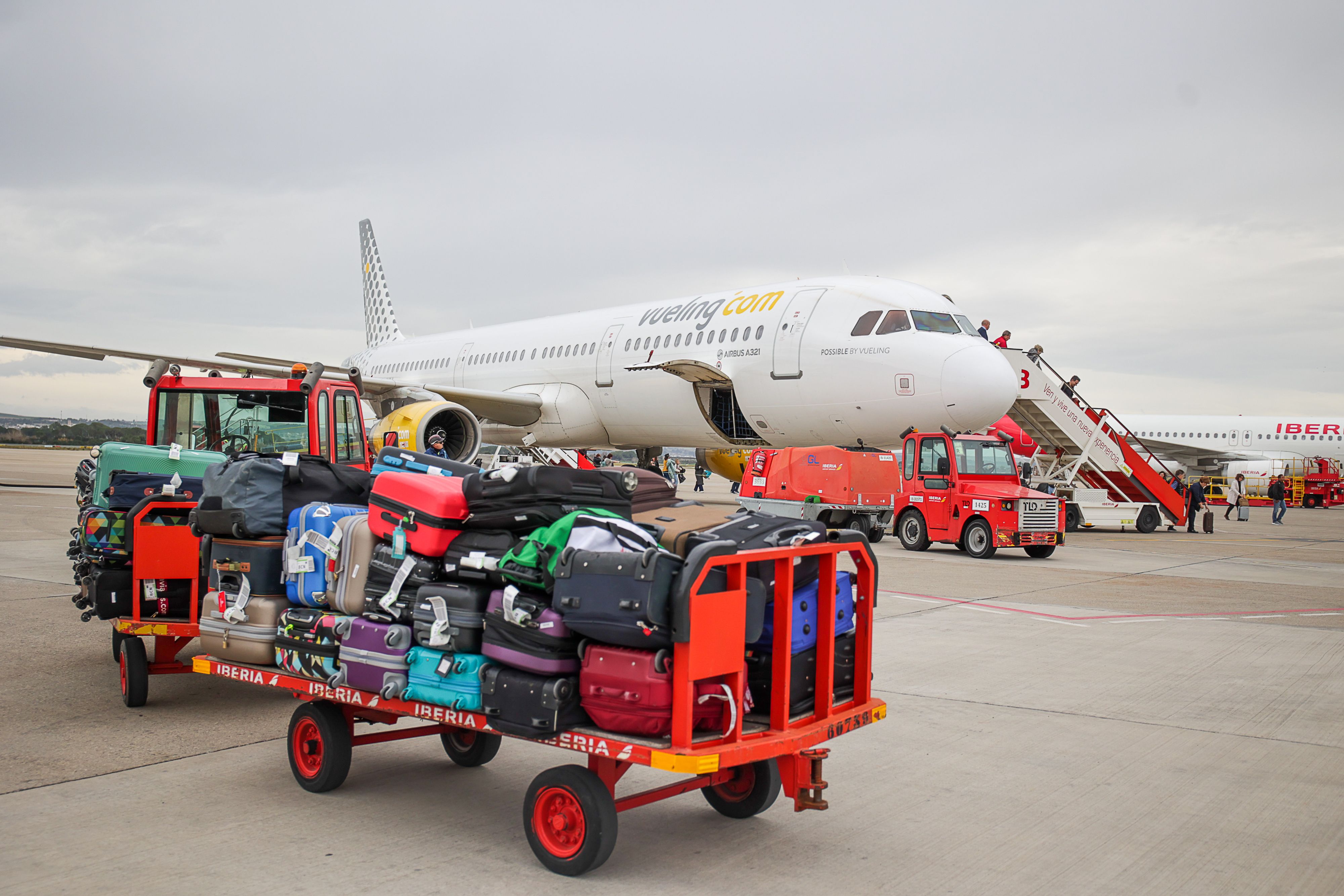 Transporte de maletas en el aeropuerto de Jerez.