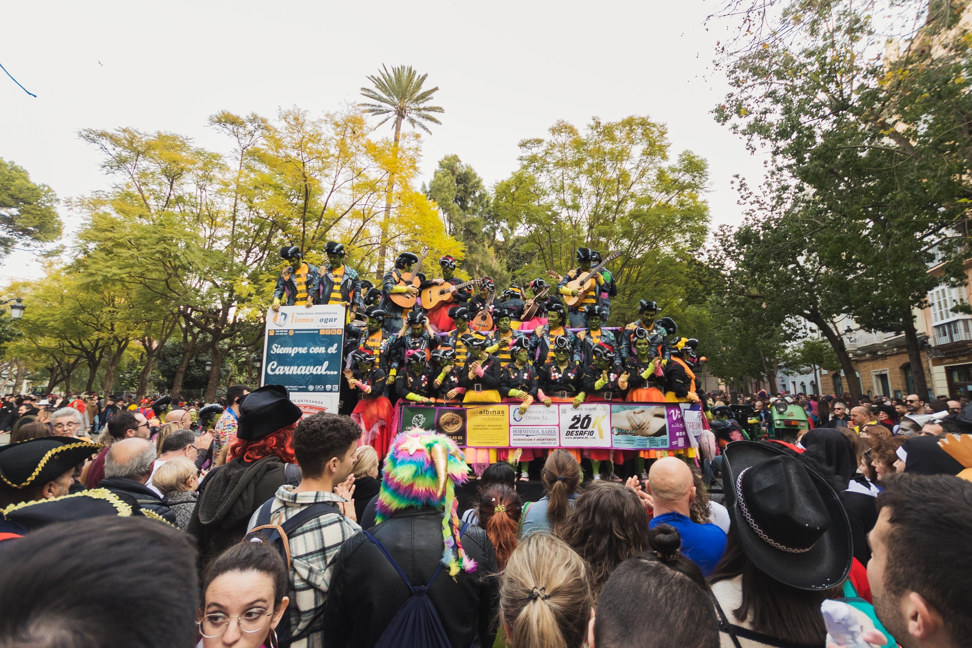 Los carruseles de carnaval en Cádiz, en una imagen del pasado año.