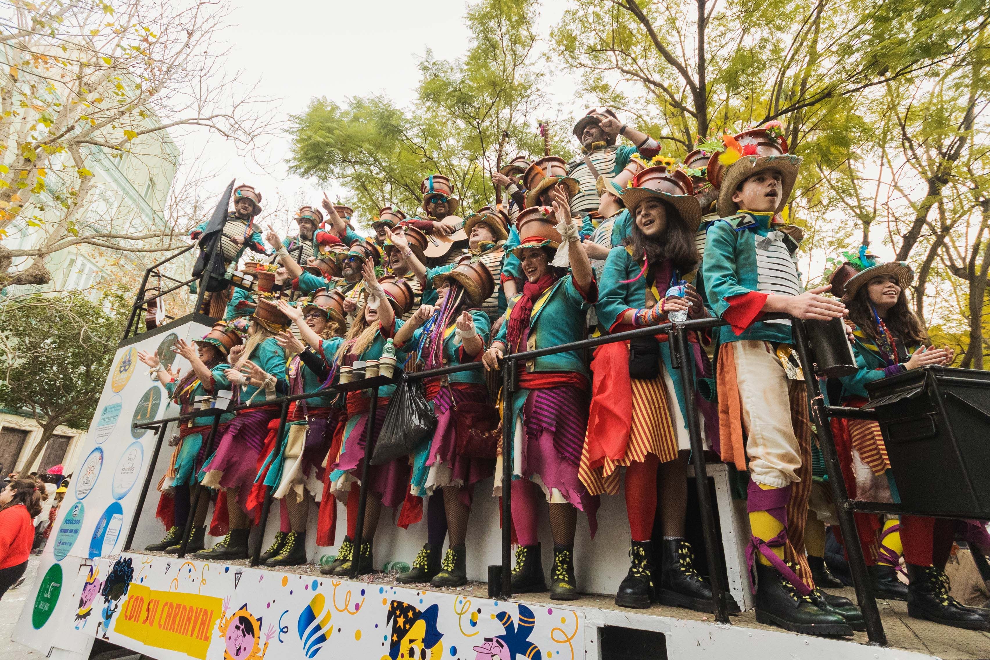 Primer domingo de carruseles del pasado Carnaval de Cádiz 2023. 