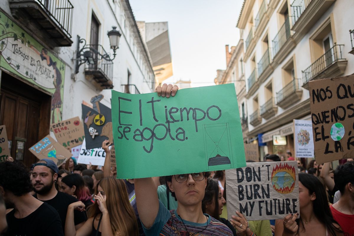Imagen de una manifestación por el clima. FOTO: MANU GARCÍA.