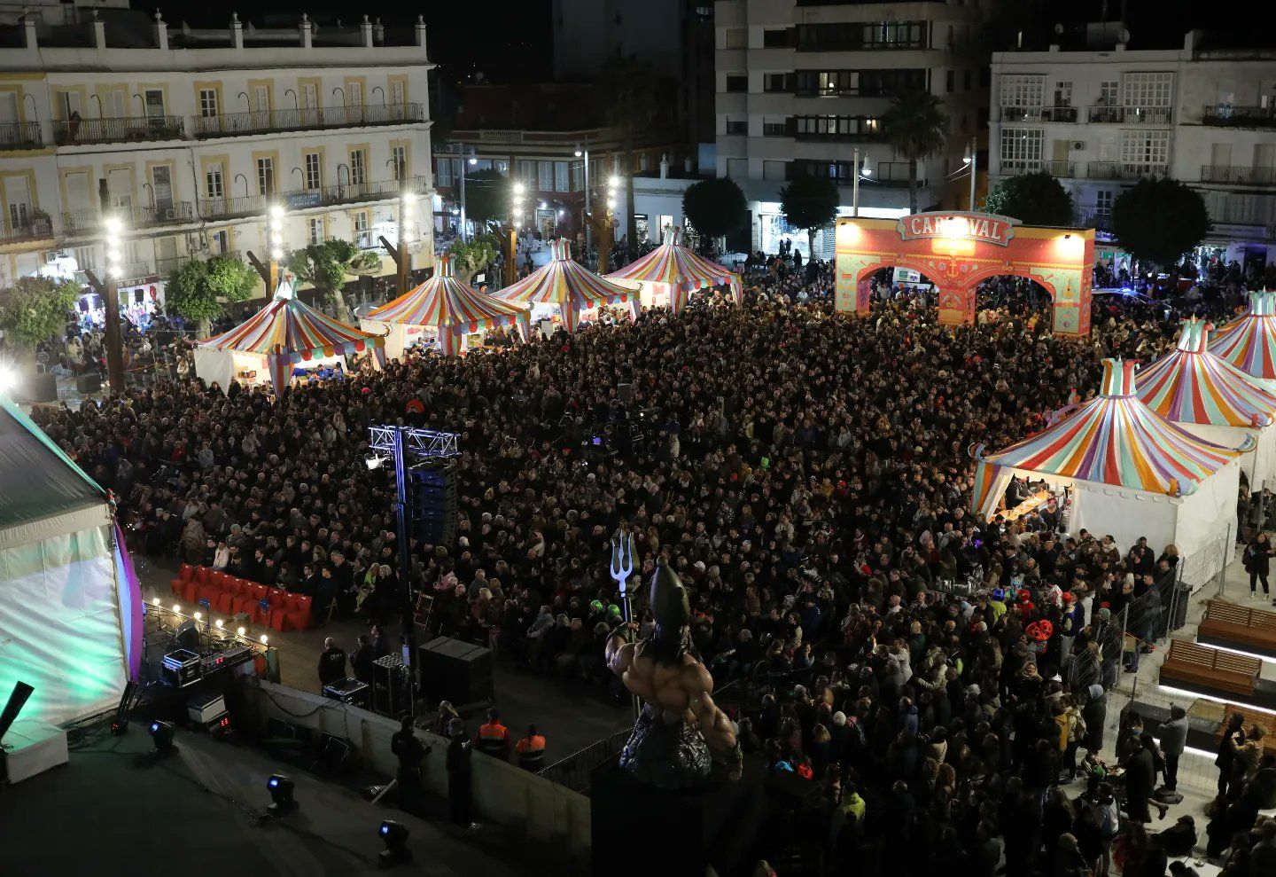 Una de las imágenes de la Plaza del Rey este fin de semana.