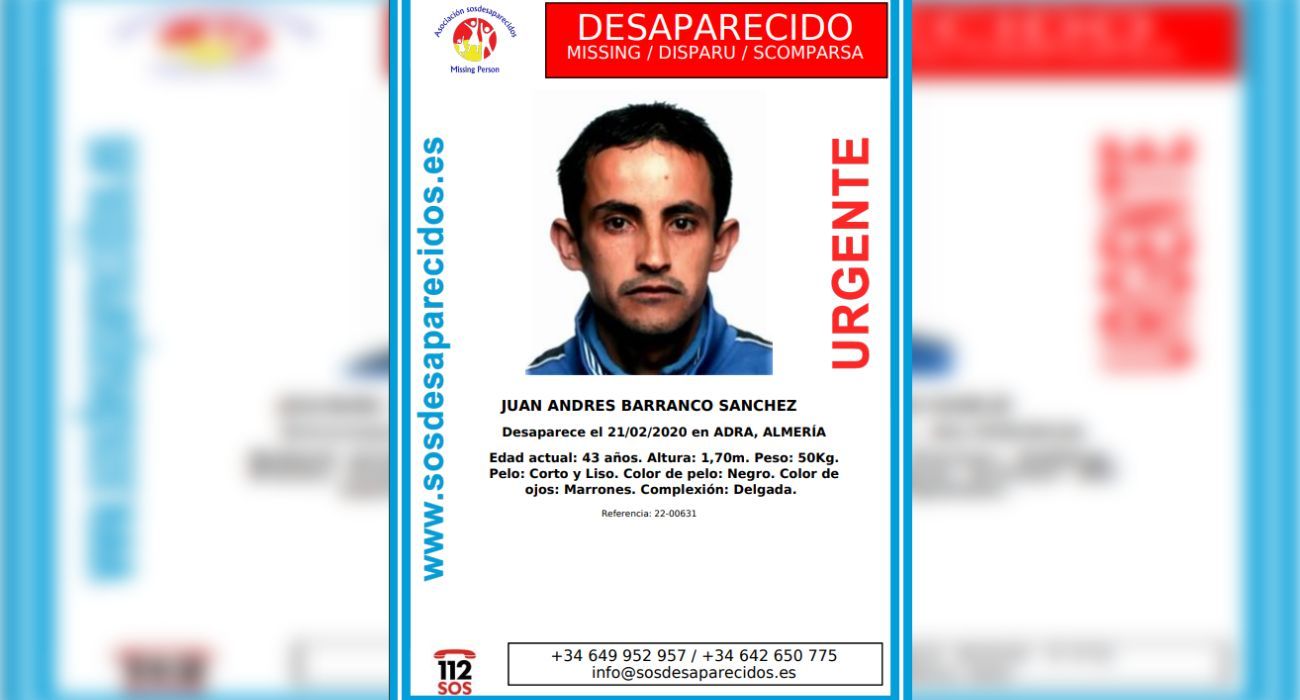 Juan Andrés lleva tres años desaparecido.