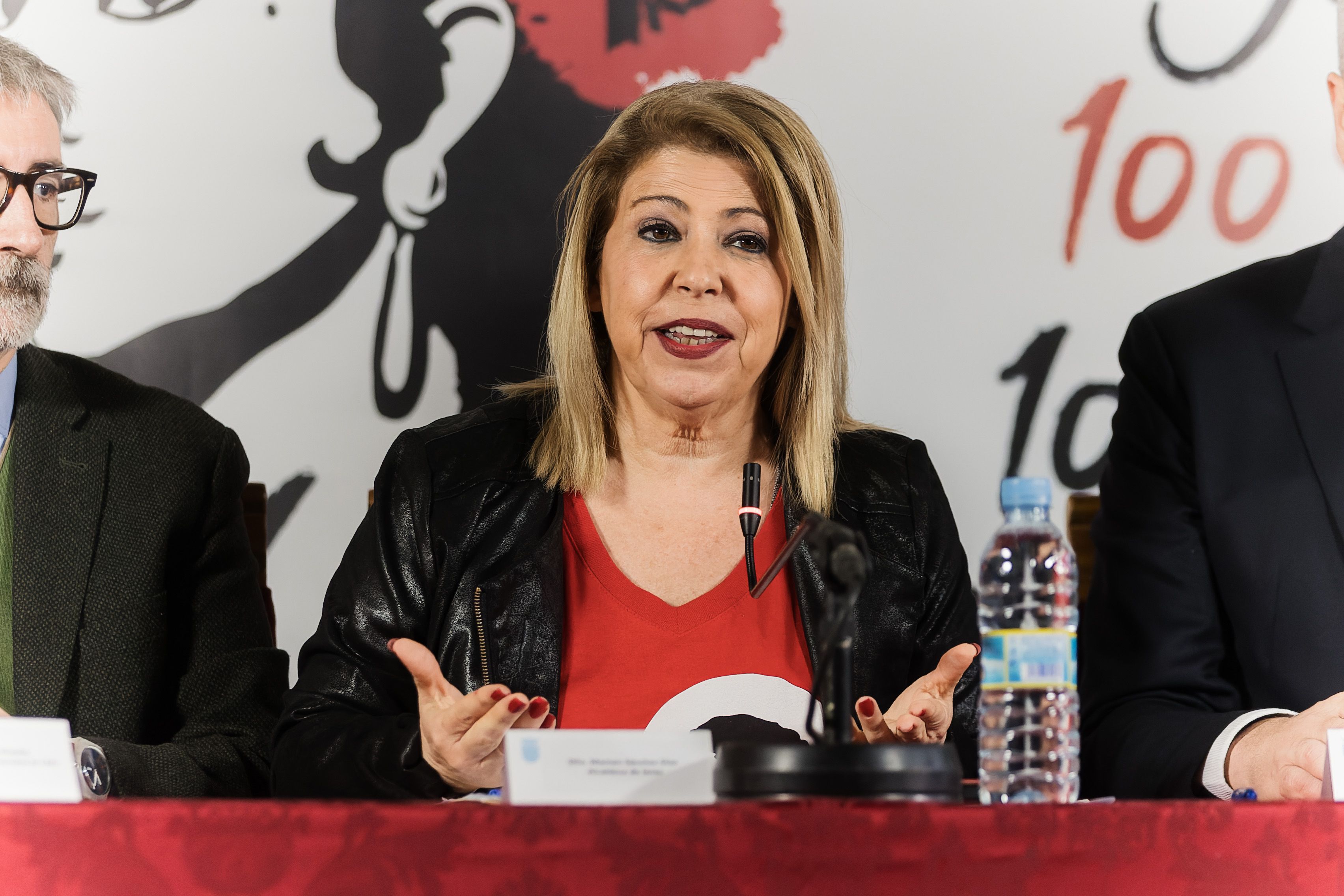 Mamen Sánchez durante la rueda de prensa. 