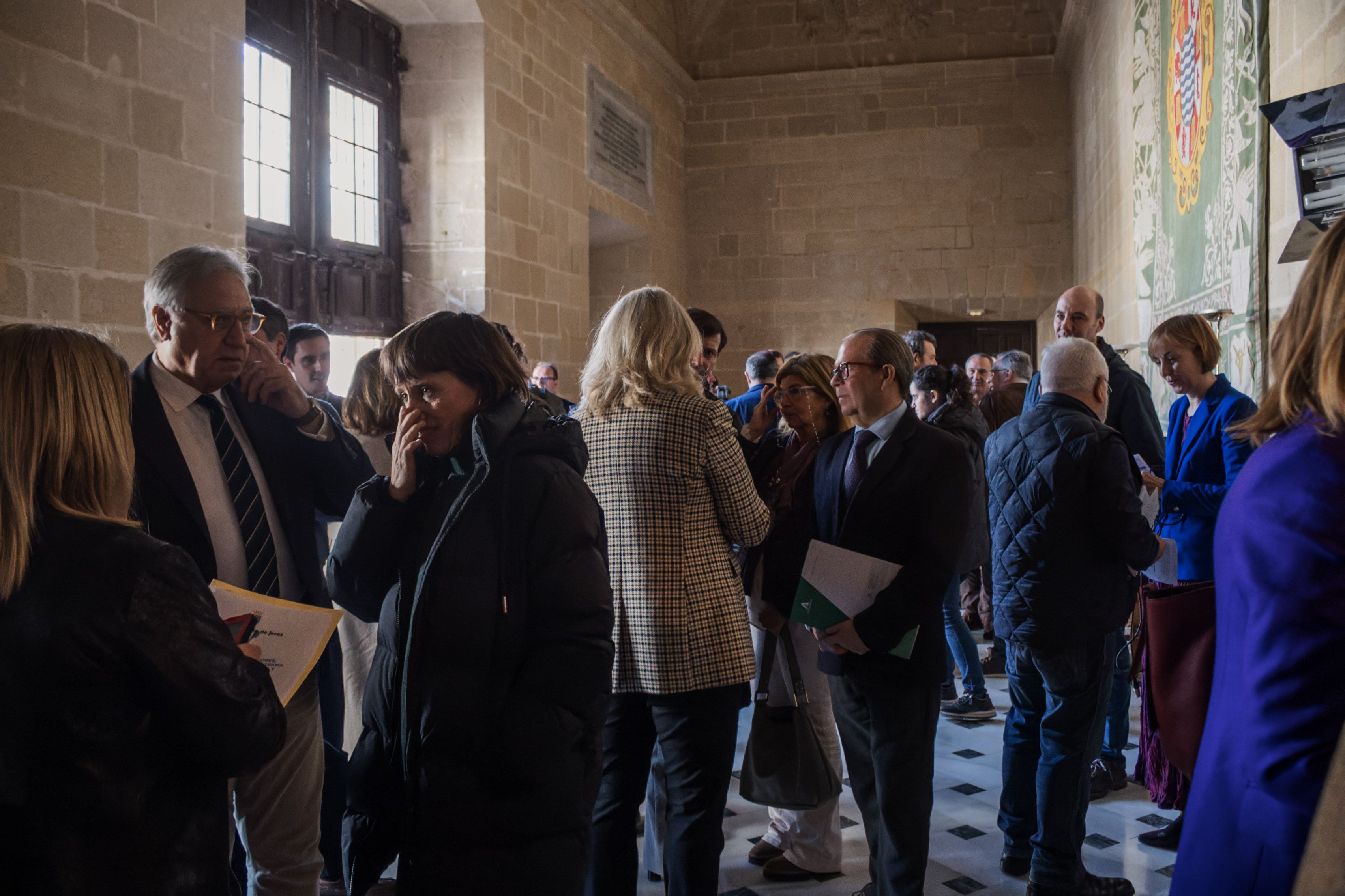 Ambiente en la rueda de prensa. 