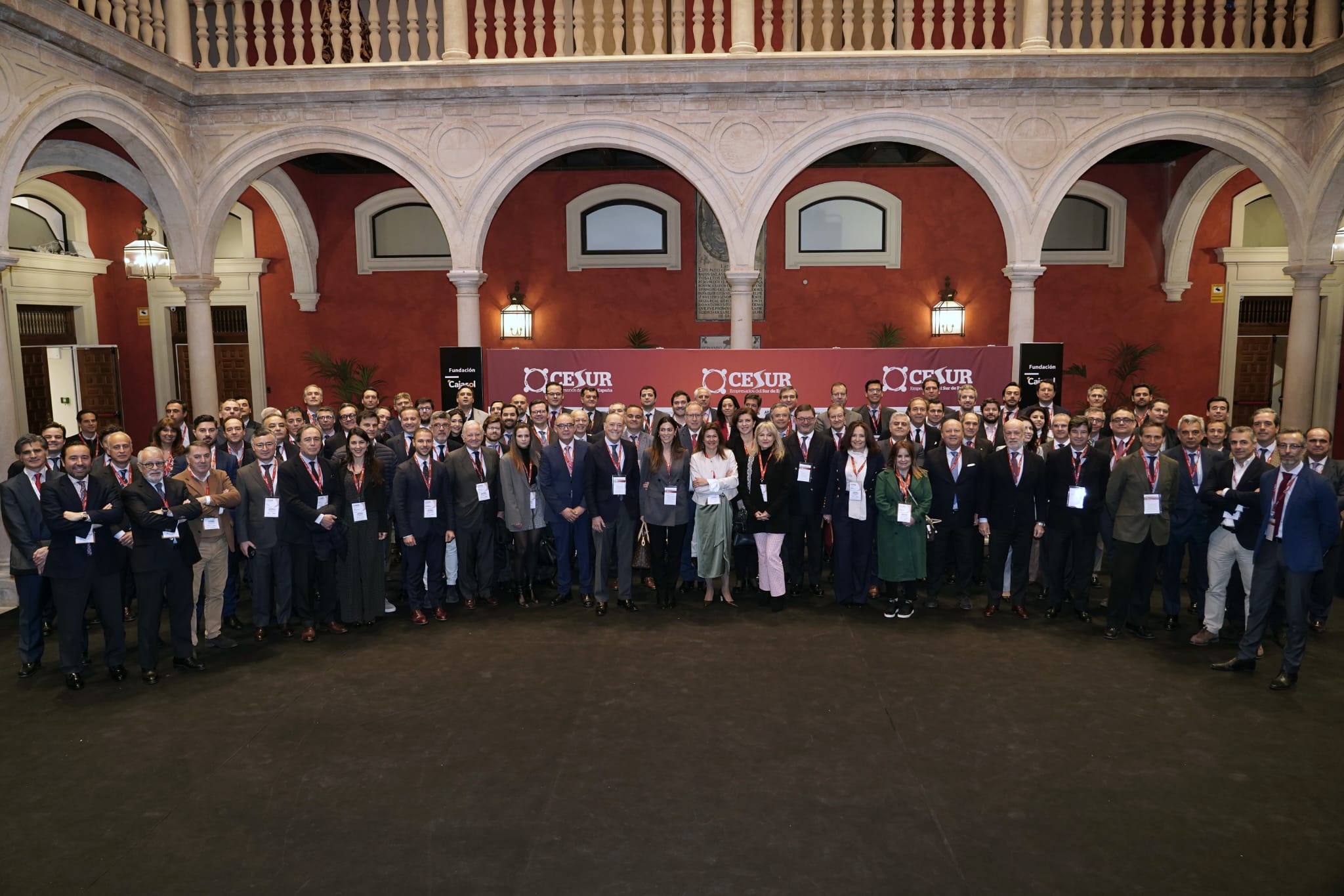  VIII Asamblea General Ordinaria de socios de Cesur, que ha congregado en Sevilla a más de 200 empresarios de Andalucía, Extremadura, Ceuta y Melilla.