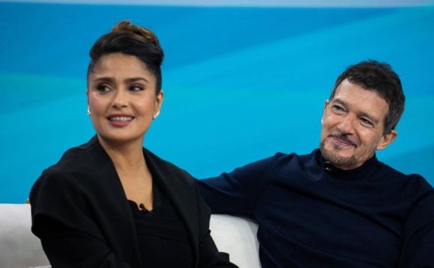 Antonio Banderas y Salma Hayek.  'Today Show'