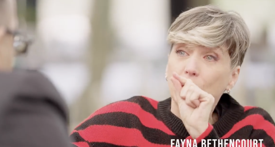 Fayna Bethencourt, durante la entrevista con Risto Mejide. "Algo dentro de mí dice que puedo acabar así; lo peor es que un día Fayna esté en ese telediario".