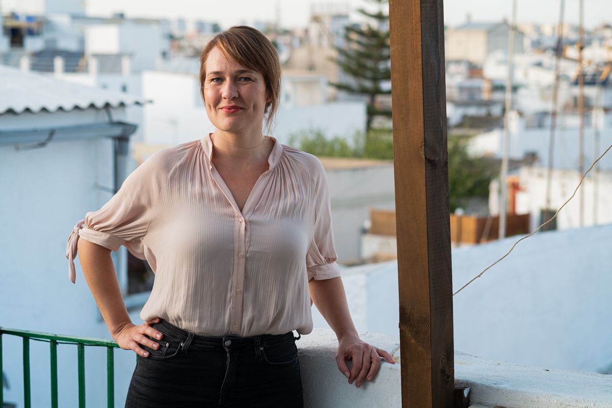 Trine Bang, posando tras la entrevista. FOTO: MANU GARCÍA