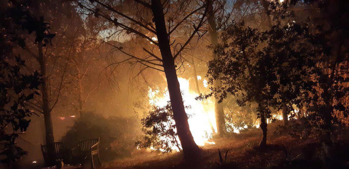 Una imagen del incendio de Casares. FOTO: PLAN INFOCA