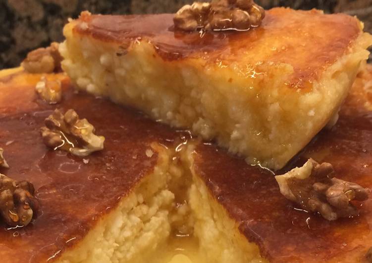 Un postre realizado con miel, en una imagen de archivo.