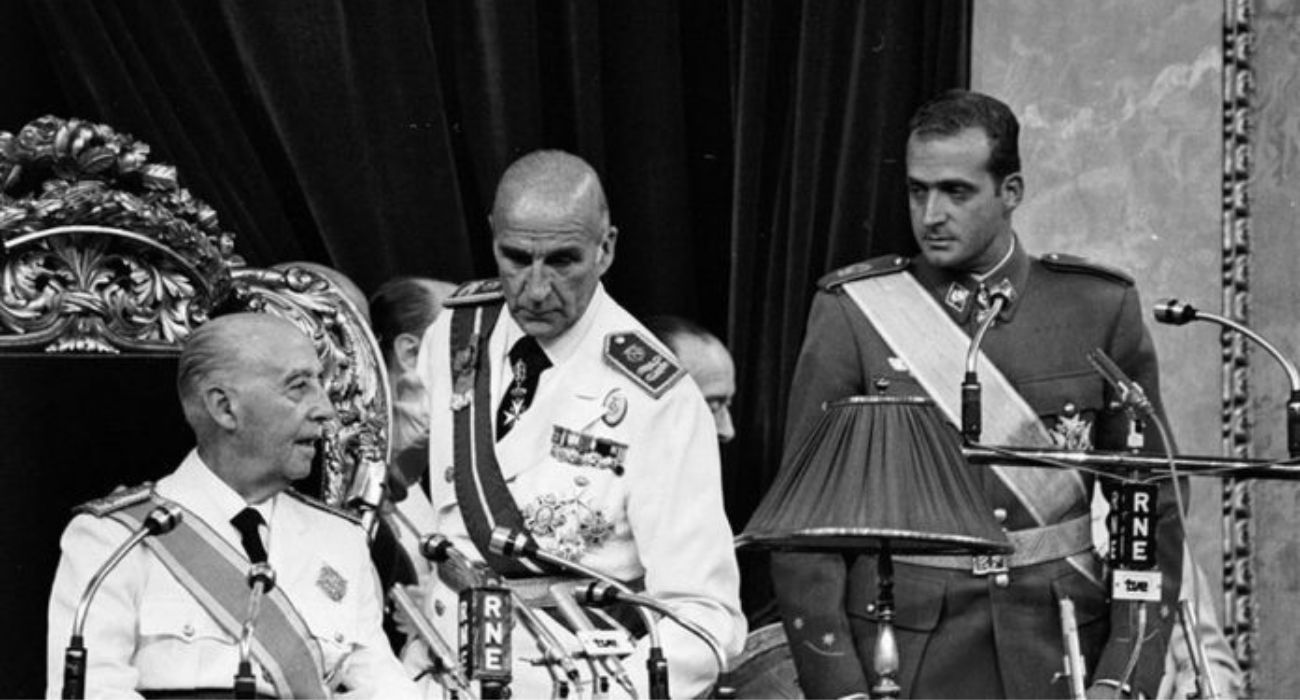 Franco junto al por entonces príncipe Juan Carlos I.
