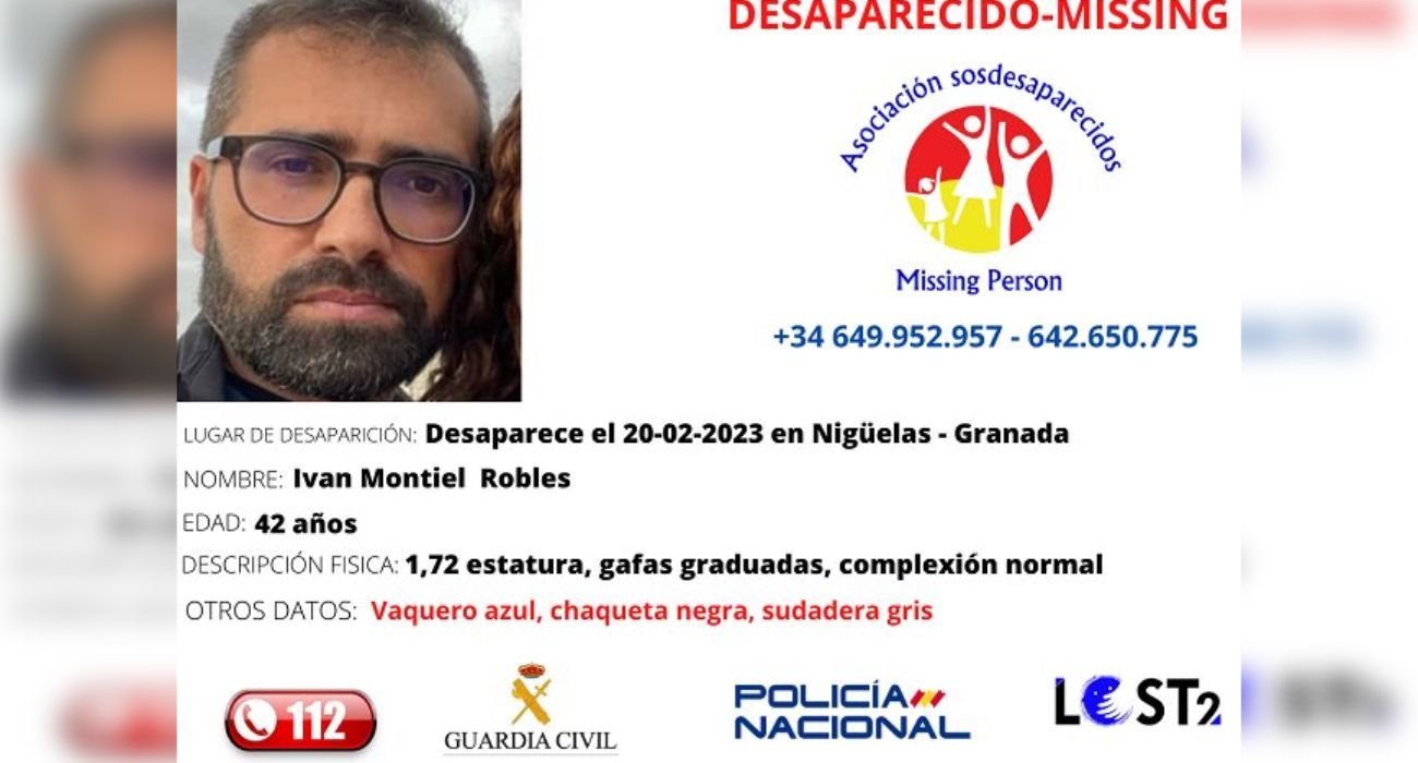 Iván Montiel desapareció el pasado lunes en un pueblo de Granada.