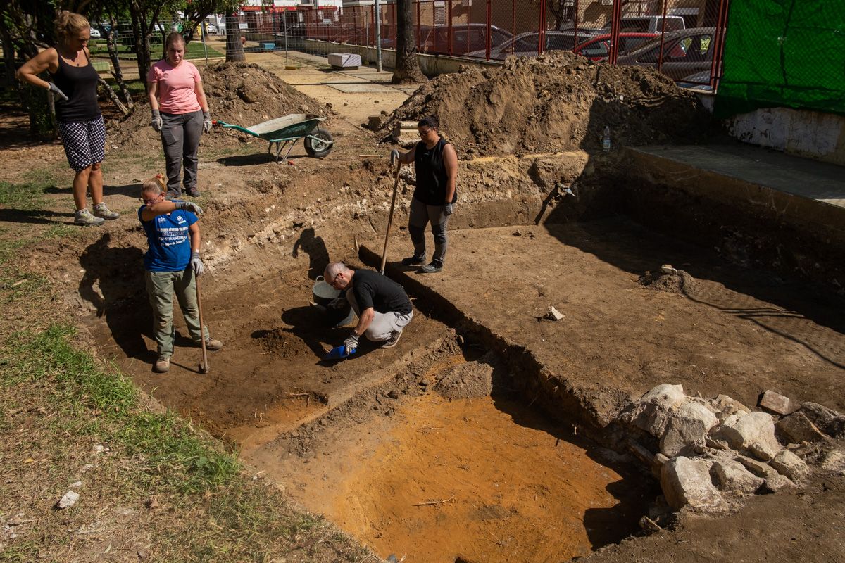 Primera cata, a principios de octubre pasado, en el Parque Scout. FOTO: MANU GARCÍA