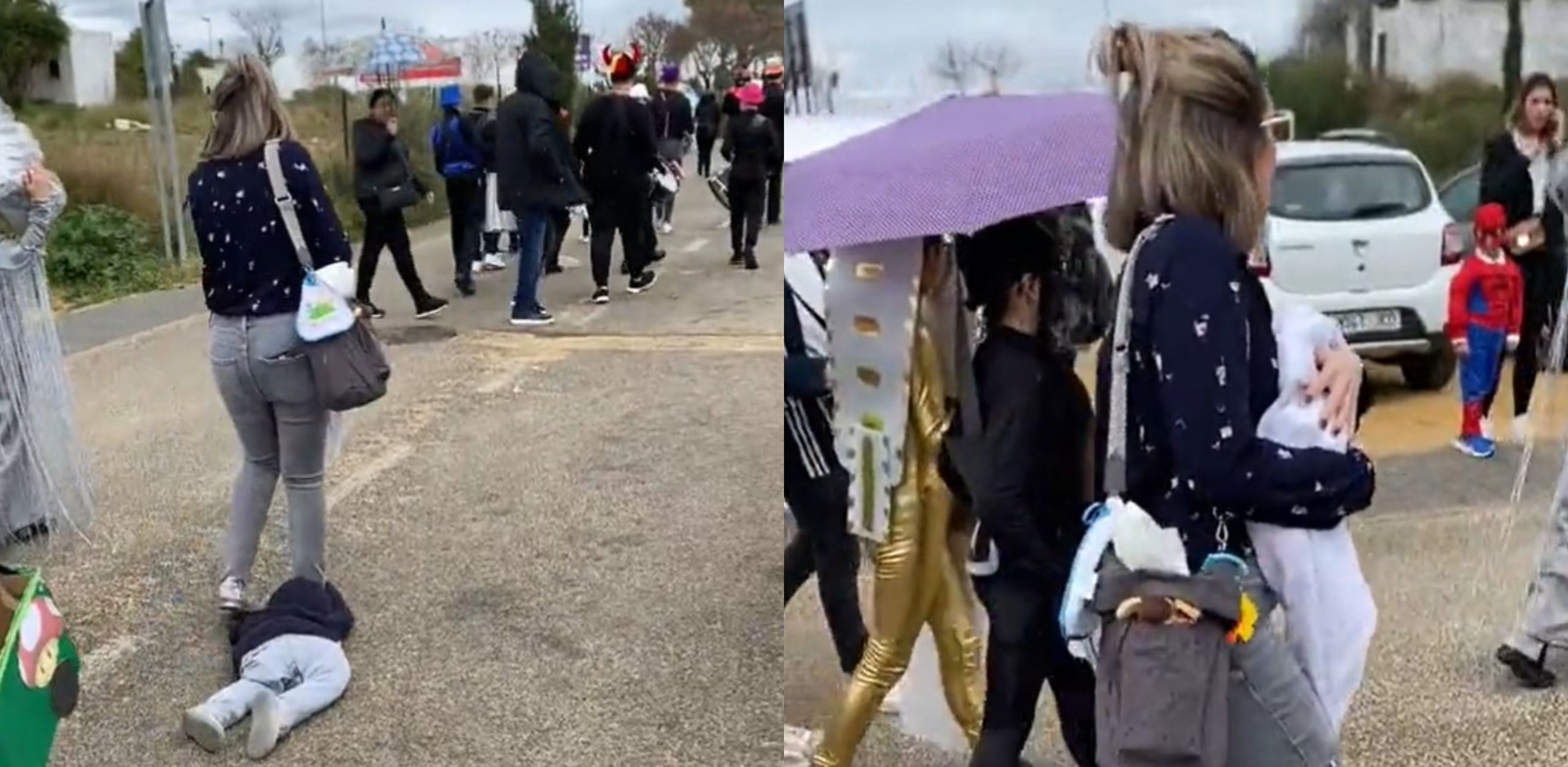 Mujer en el Carnaval de Conil. TWITTER