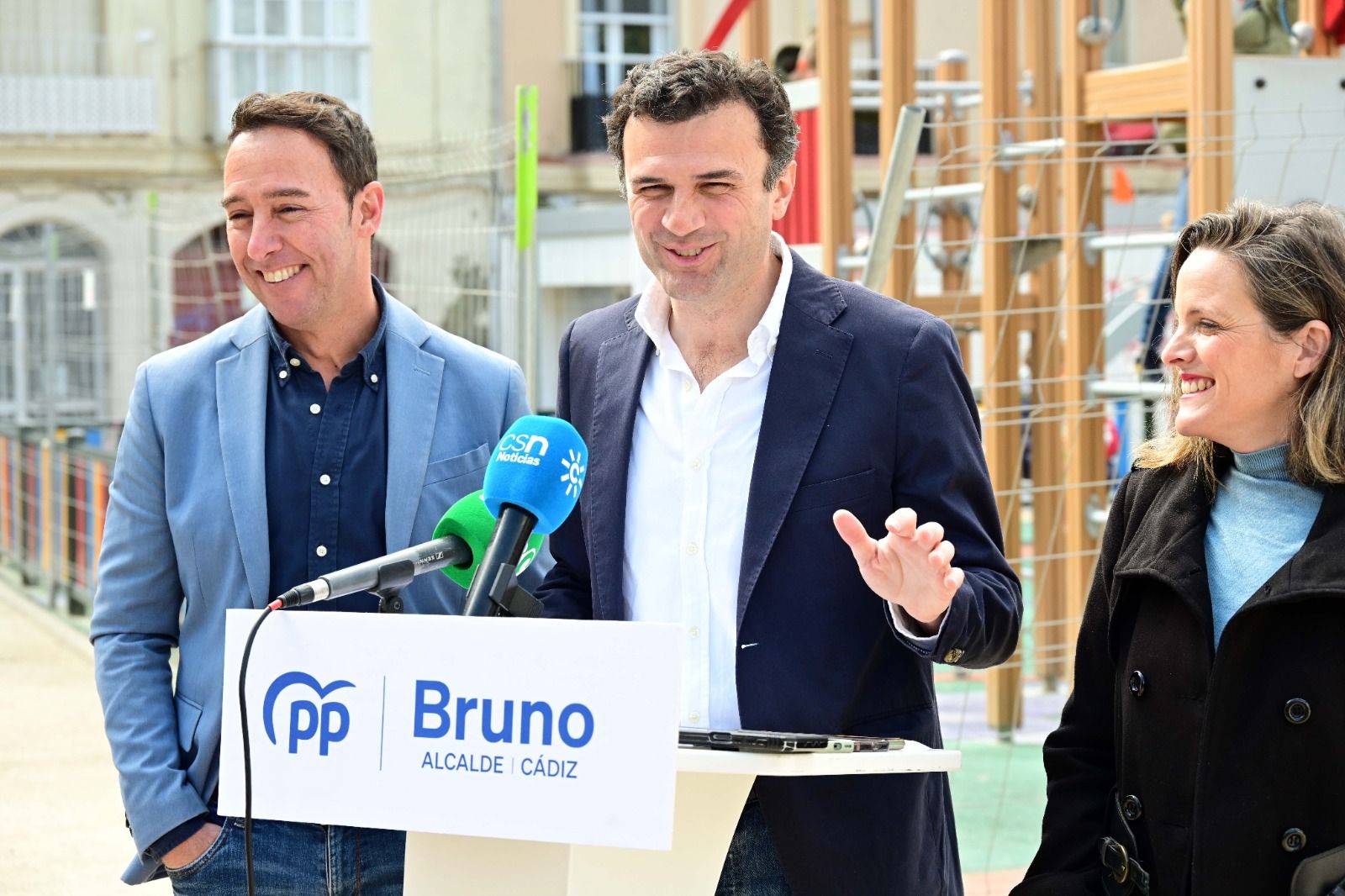 El candidato a la Alcaldía por el PP durante la presentación del balance del carnaval. 