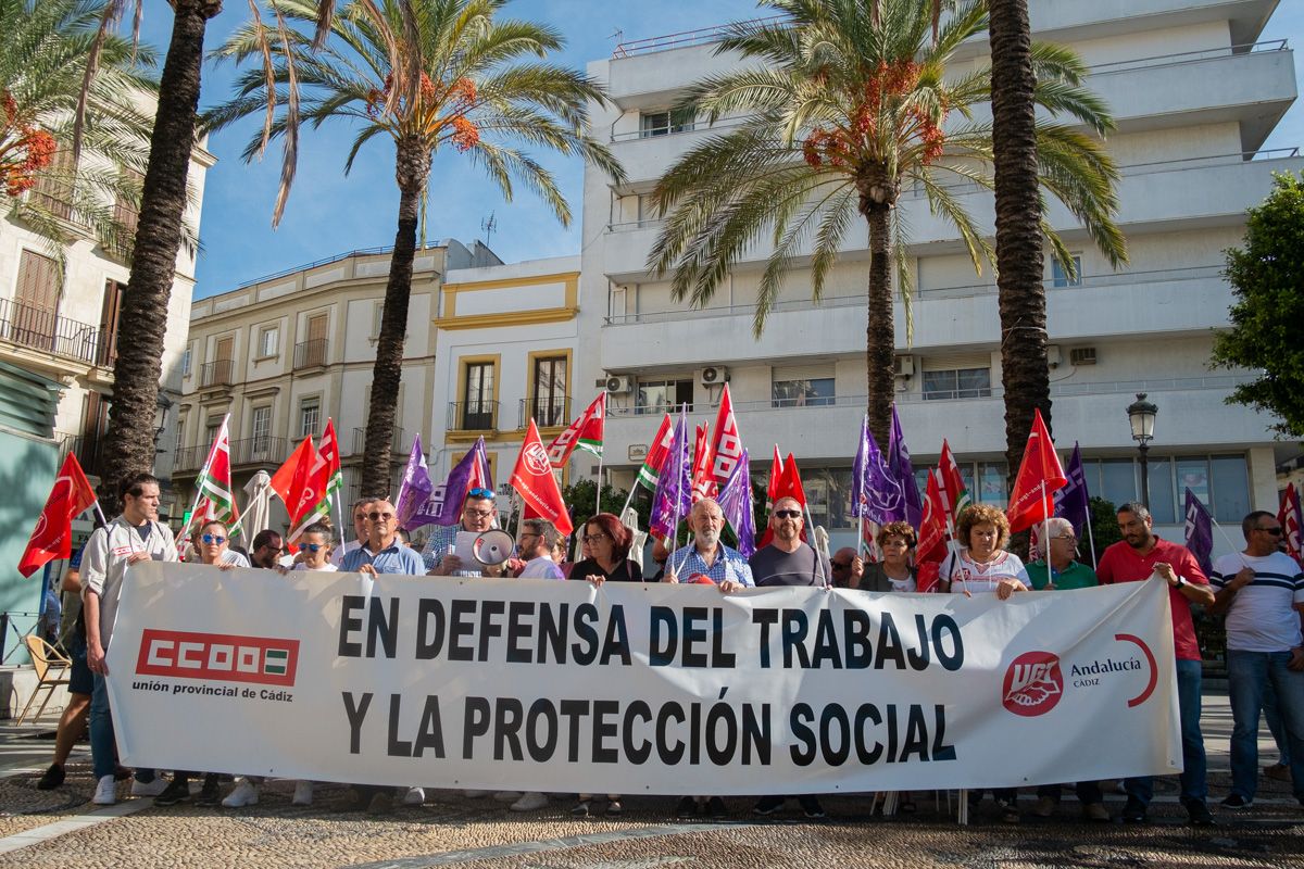 Un momento de la movilización organizada por CCOO en la Jornada Mundial por el Trabajo Decente. FOTO: MANU GARCÍA