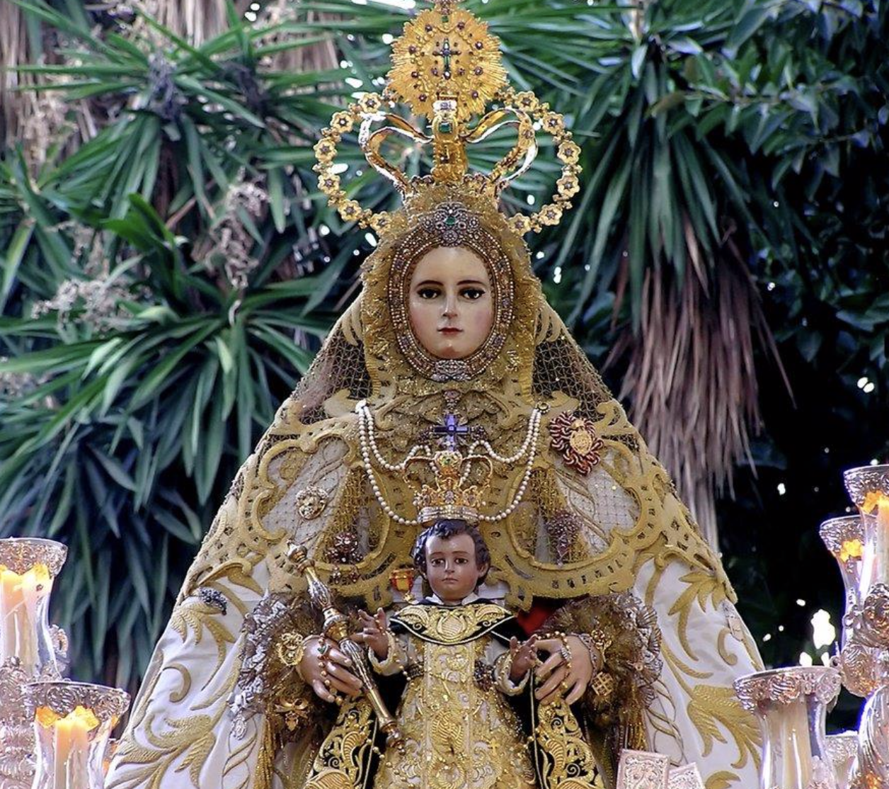 Virgen del Rosario, Patrona de Cádiz, en una imagen de la página de Facebook de la hermandad.