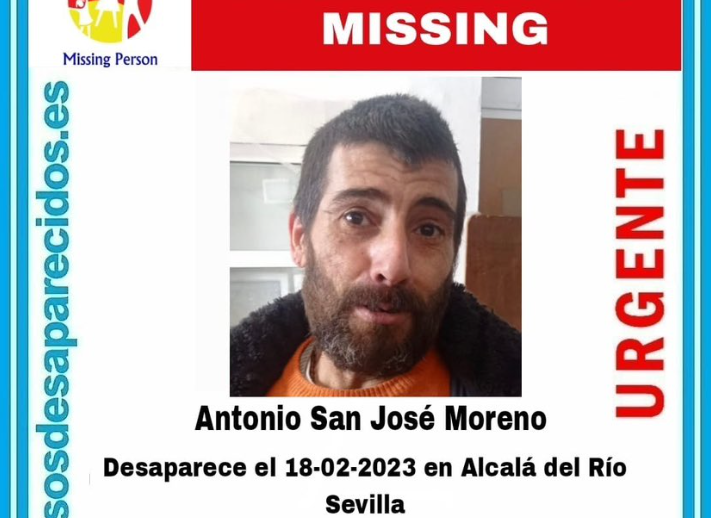 Antonio San José, desaparecido desde hace dos semanas en Alcalá del Río.