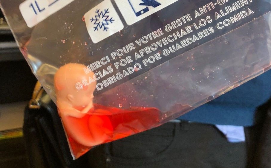 Simulación de feto ensangrentado. Varios diputados comienzan a recibir fetos de plástico 'ensangrentados'