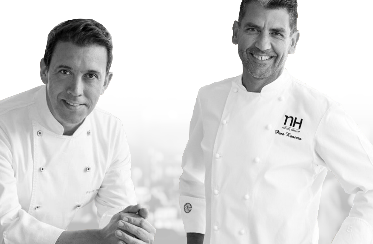 Reunión de estrellas Michelín en Chiclana. Francis Paniego y Paco Roncero, en imágenes de la organización del VII Foro Provincial de Turismo y I Salón del Vino y la Gastronomía de Cádiz.